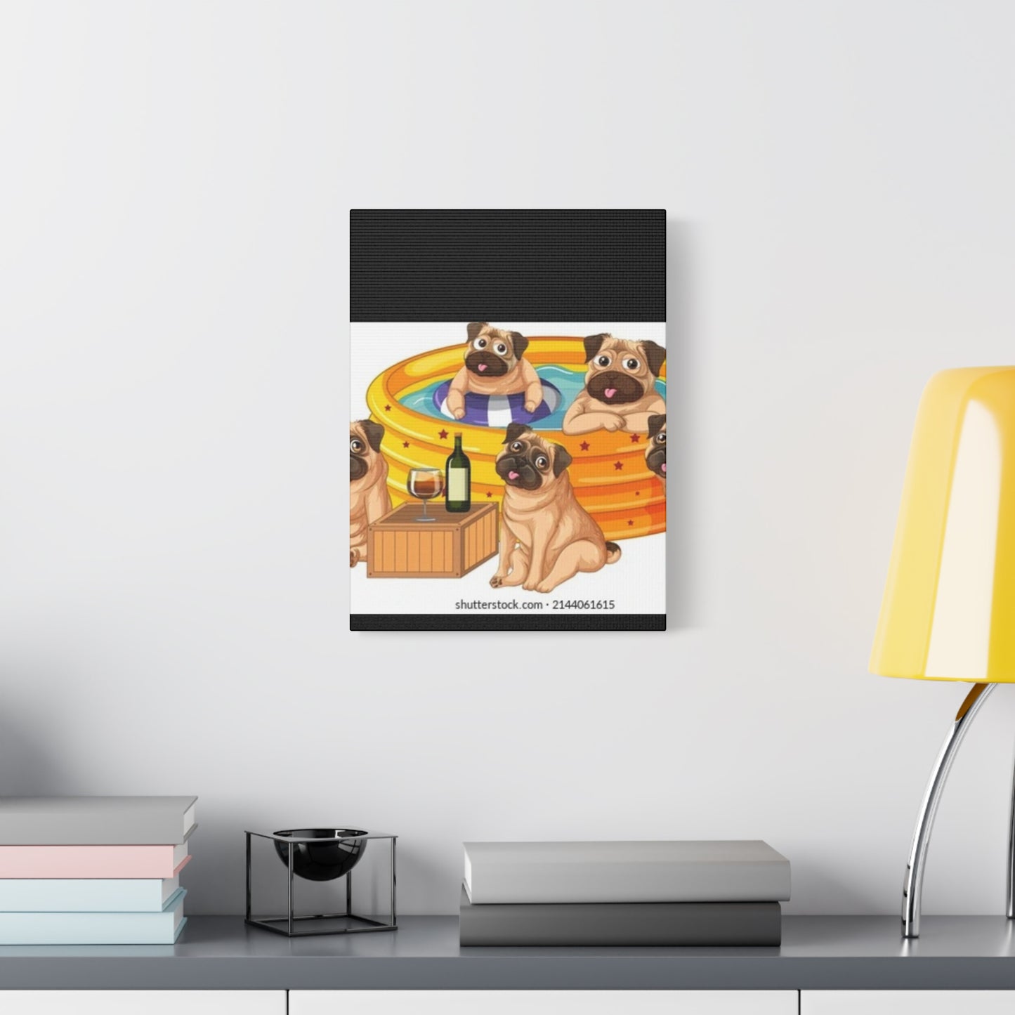 Pug Pool Party Canvas Art - Fun Pet Decor