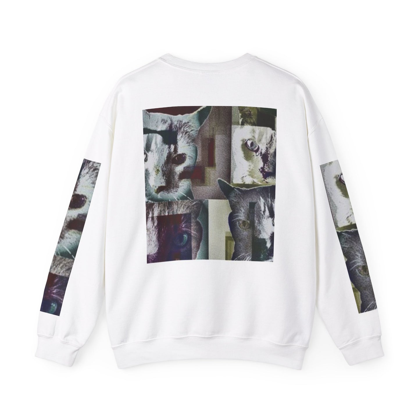 Cozy Cat Lover Crewneck Sweatshirt - Artistic Feline Design