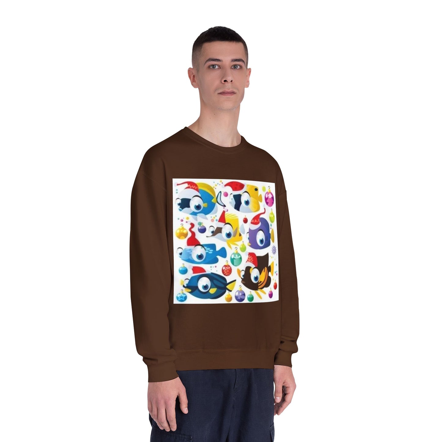 Whimsical Colorful Crewneck Sweatshirt – Fun Cartoon Design