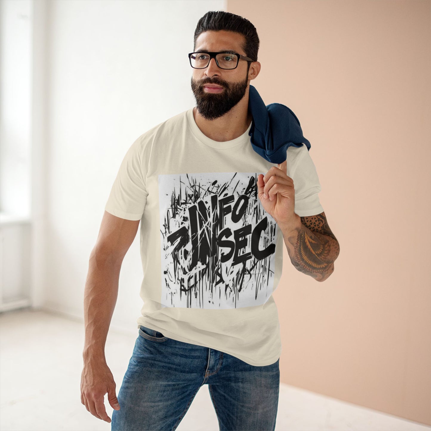 Trendy Graphic Tee with 'INFO SEC' Design – Perfect for Casual Wear or Cybersecurity Fans