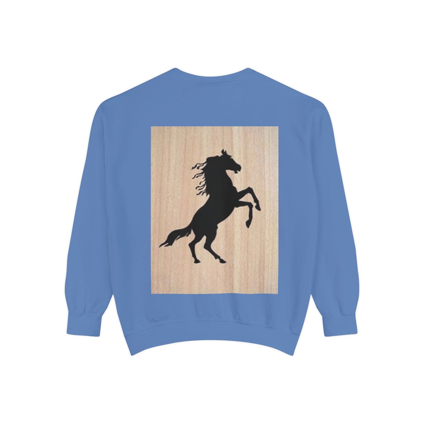 Equestrian Spirit Unisex Garment-Dyed Sweatshirt - Bold Horse Design