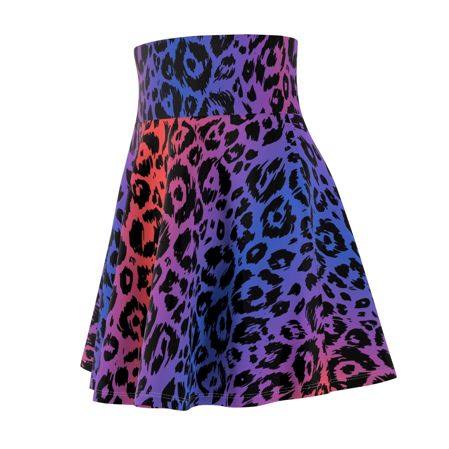 Vibrant Leopard Print Skater Skirt for Women