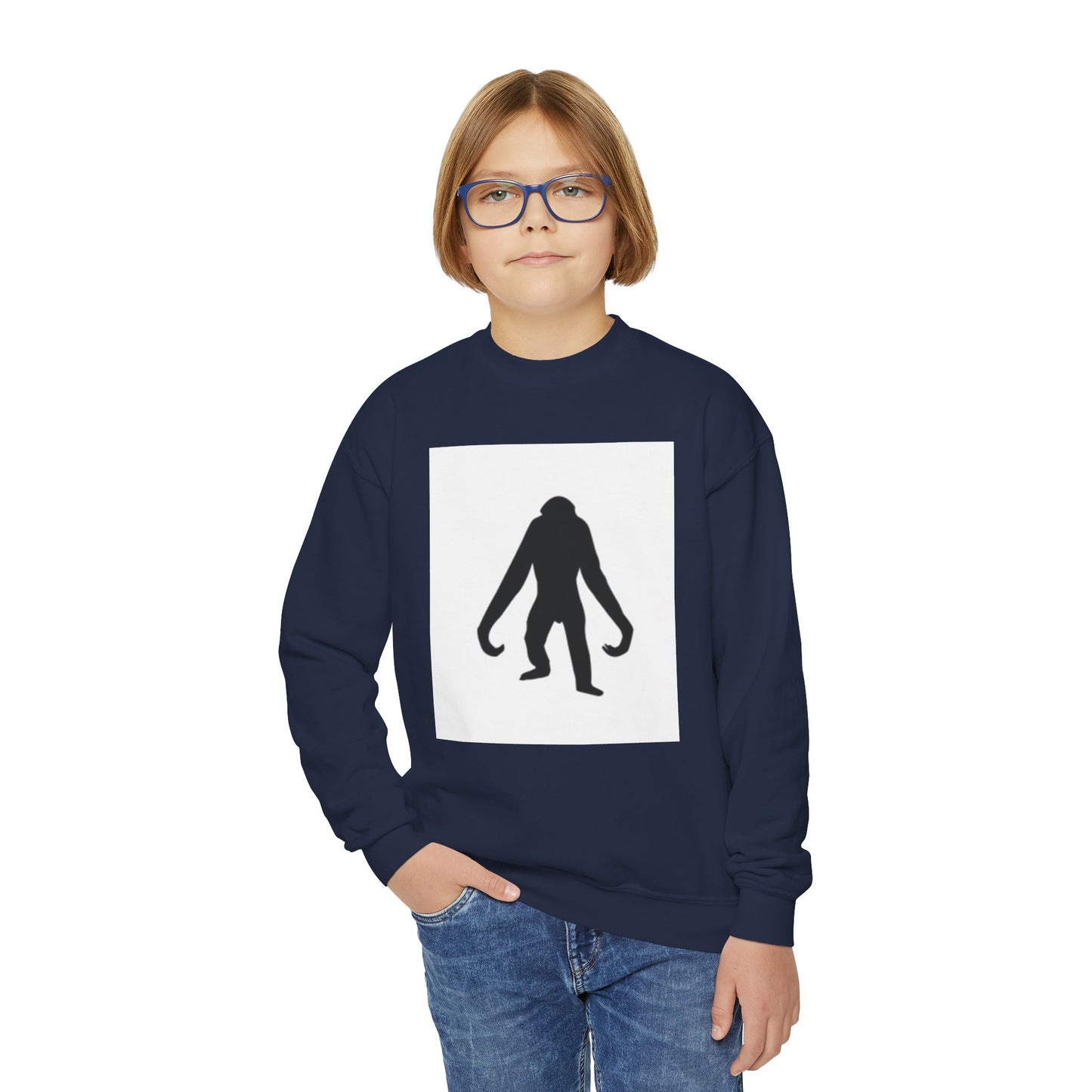 Beach Vibes Youth Crewneck Sweatshirt with Tropical Design