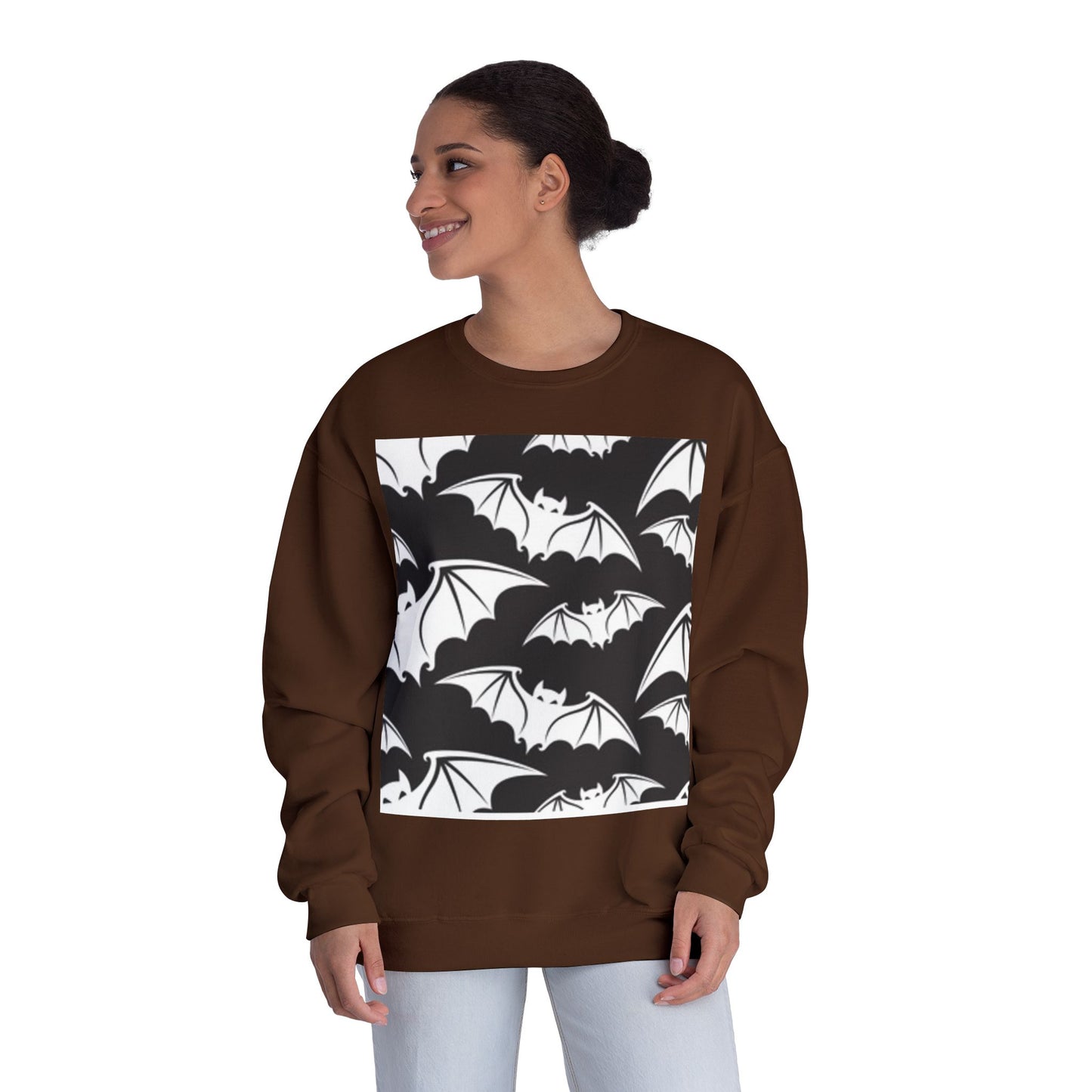 Bats in Flight Unisex Crewneck Sweatshirt - Cozy Halloween Spirit
