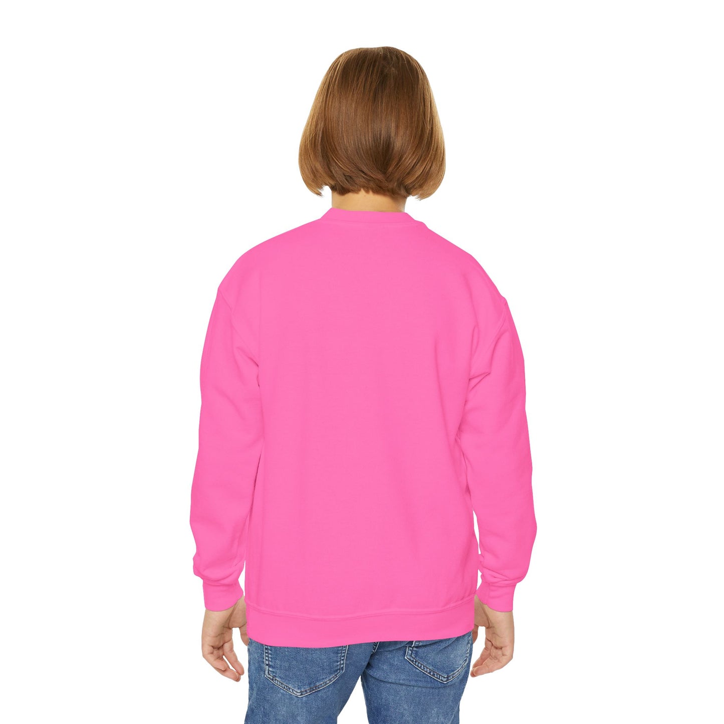 Beach Vibes Youth Crewneck Sweatshirt with Tropical Design