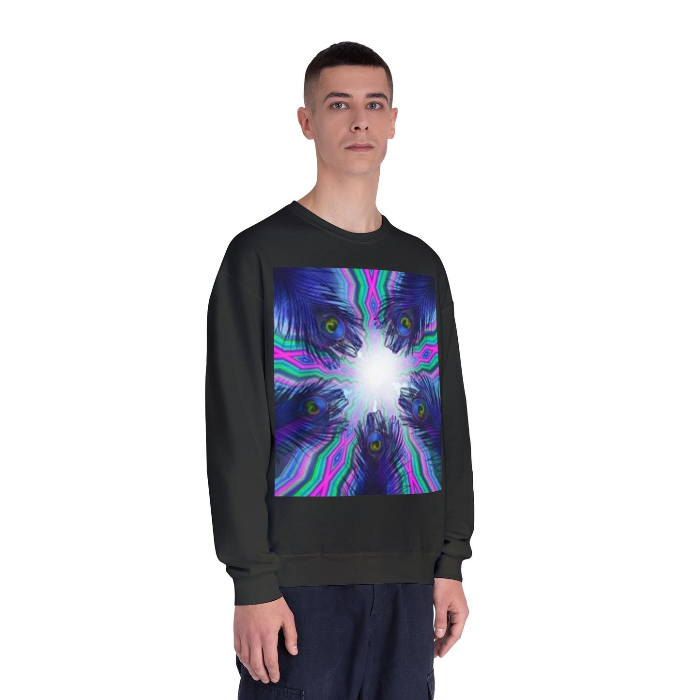 Psychedelic Art Crewneck Sweatshirt - Unisex Vibrant Graphic Sweatshirt