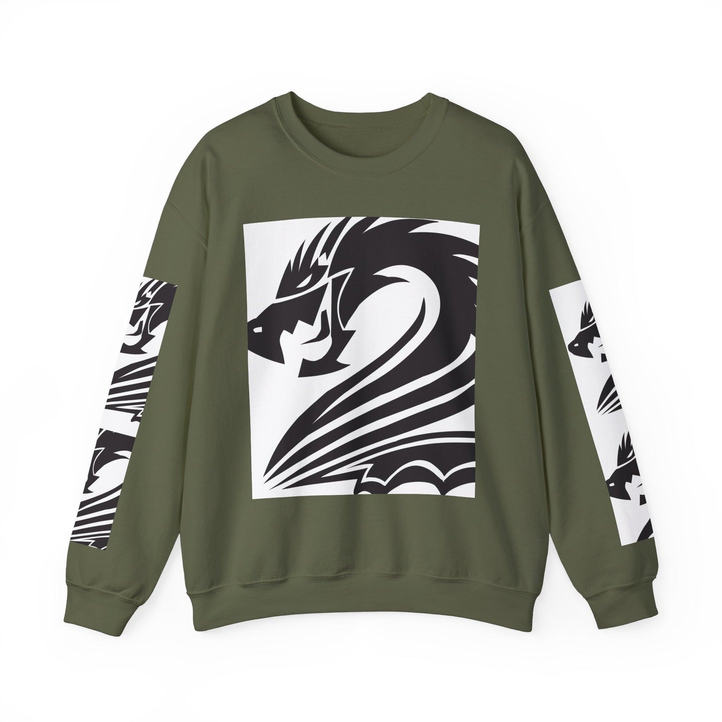 Dragon Graphic Unisex Heavy Blend Sweatshirt - Cozy and Stylish for Fantasy Enthusiasts