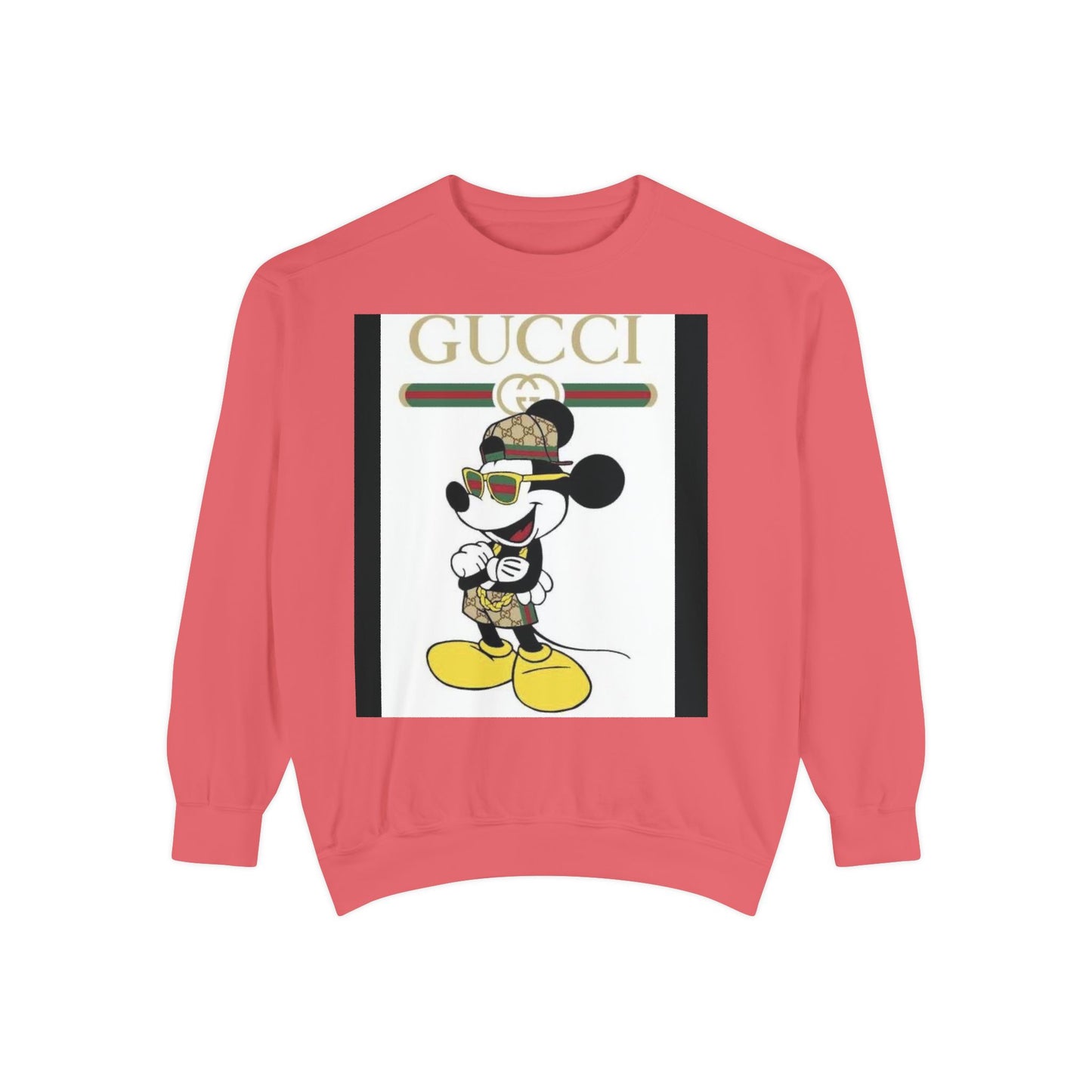 Mickey Mouse Gucci Streetwear Sweatshirt - Unisex Garment-Dyed