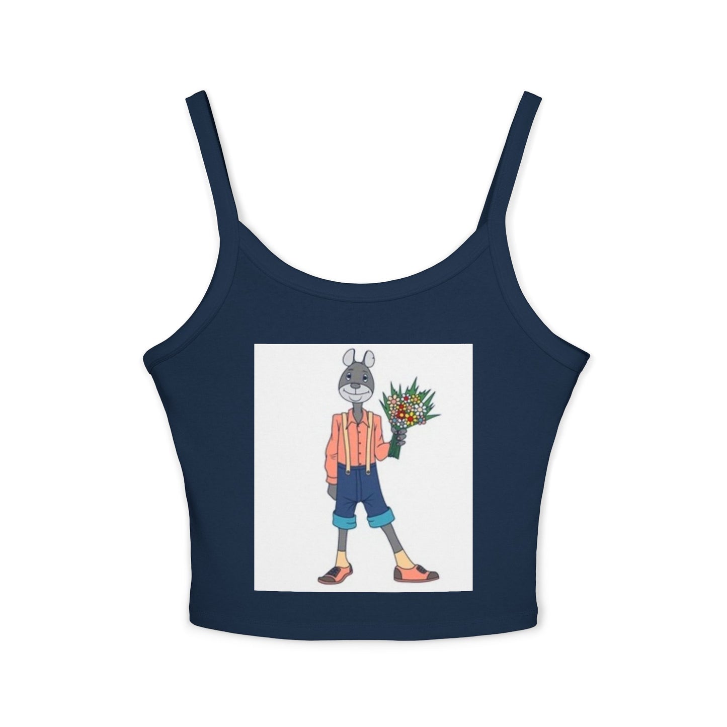 Whimsical Rabbit Floral Tank Top for Women