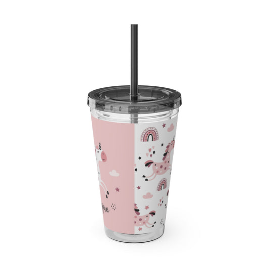 Sunsplash Unicorn Tumbler – 16oz Drinkware with Straw, Perfect for Kids & Unicorn Lovers