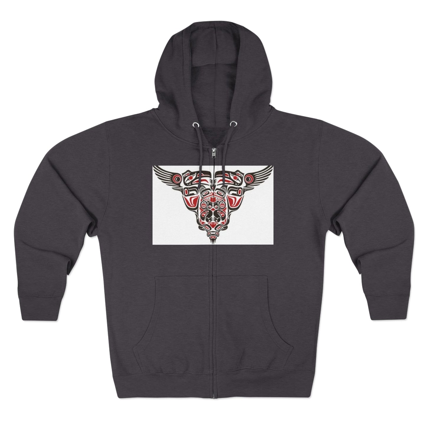 Artistic Tribal Unisex Zip Hoodie - Unique Modern Design