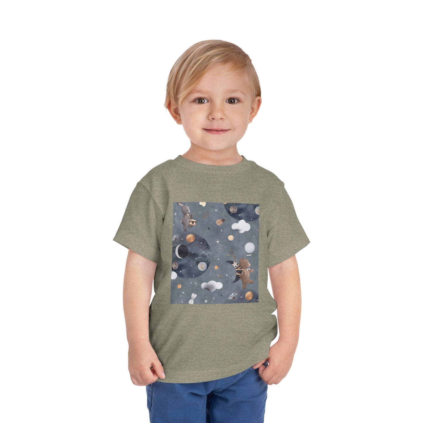 Cosmic Adventure Toddler Tee - Fun Space-Themed Short Sleeve Shirt for Kids