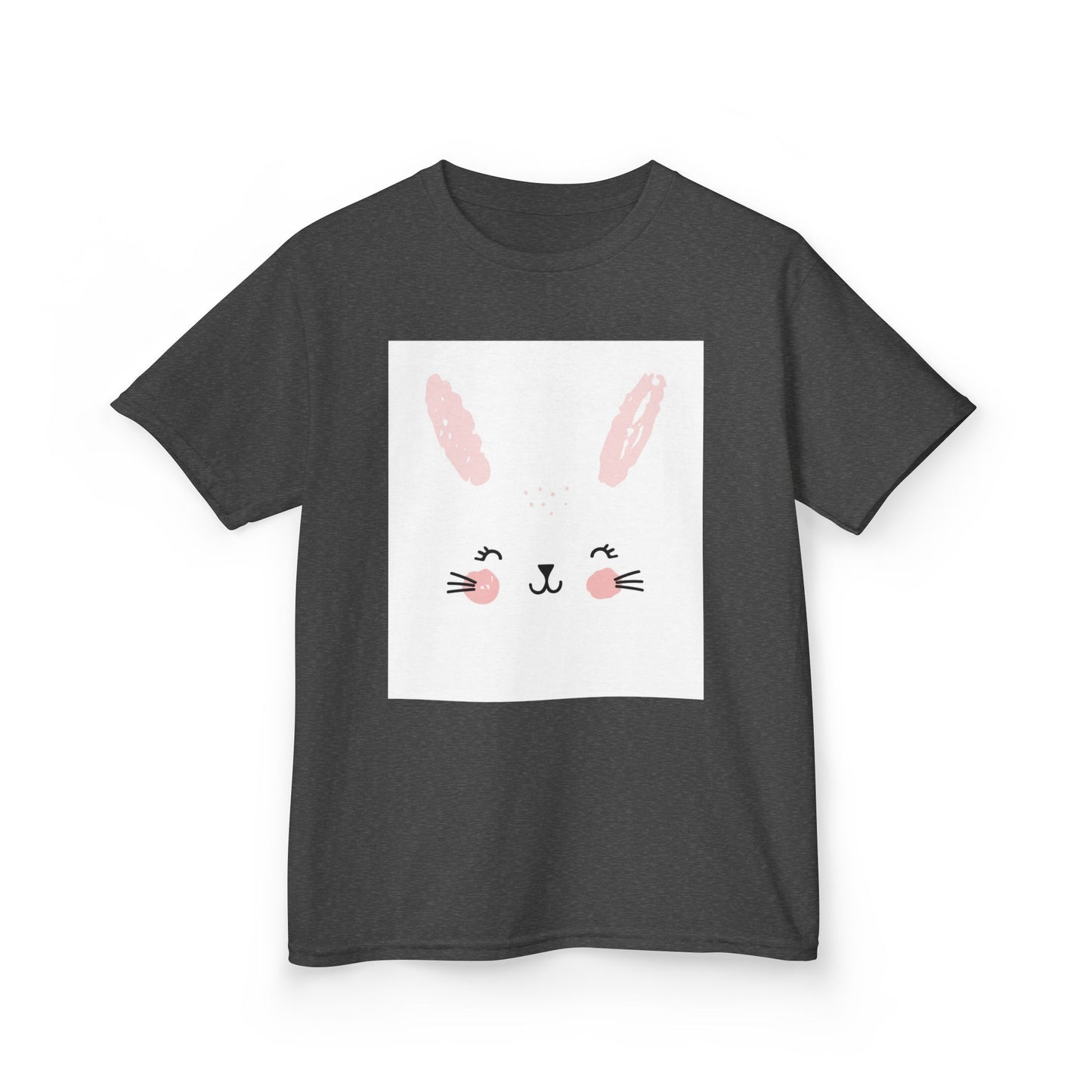 Adorable Bunny Kids Heavy Cotton Tee - Perfect for Easter & Everyday Fun