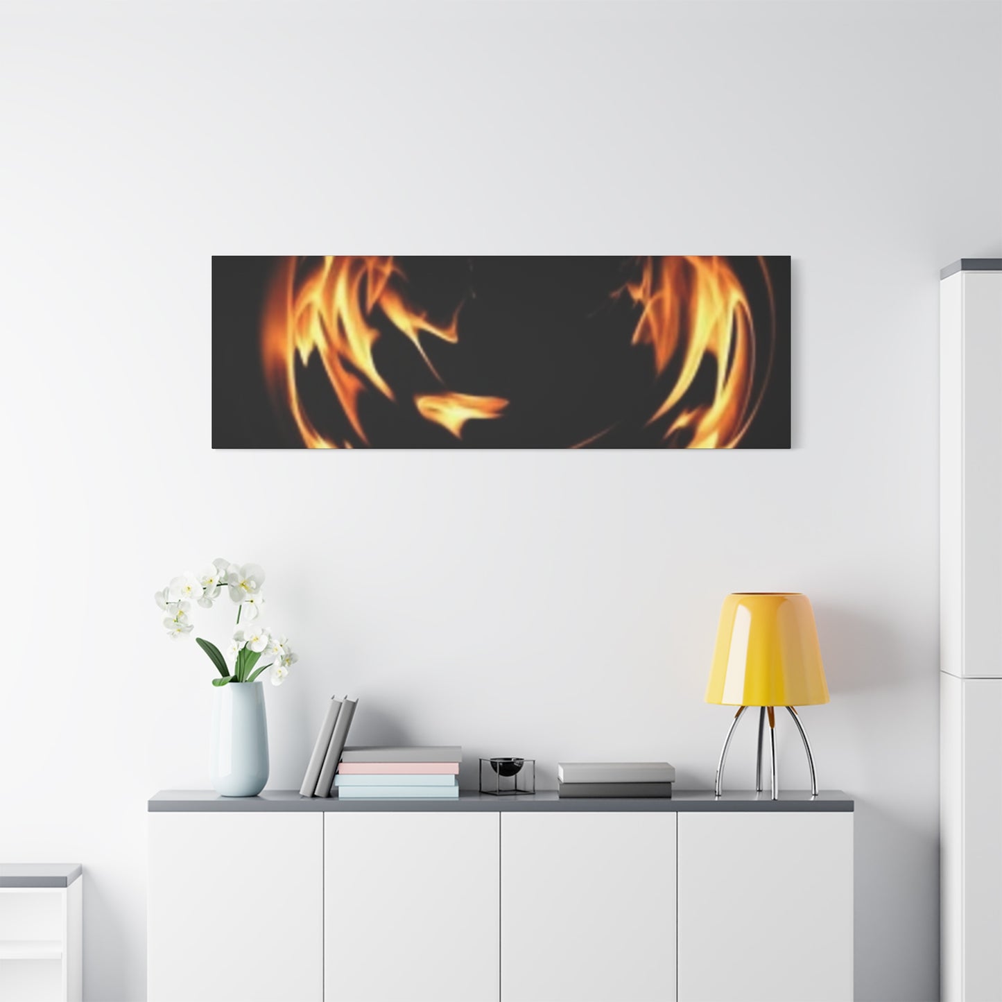 Fire Swirl Matte Canvas Art - Stretched 1.25" Gallery Wrap