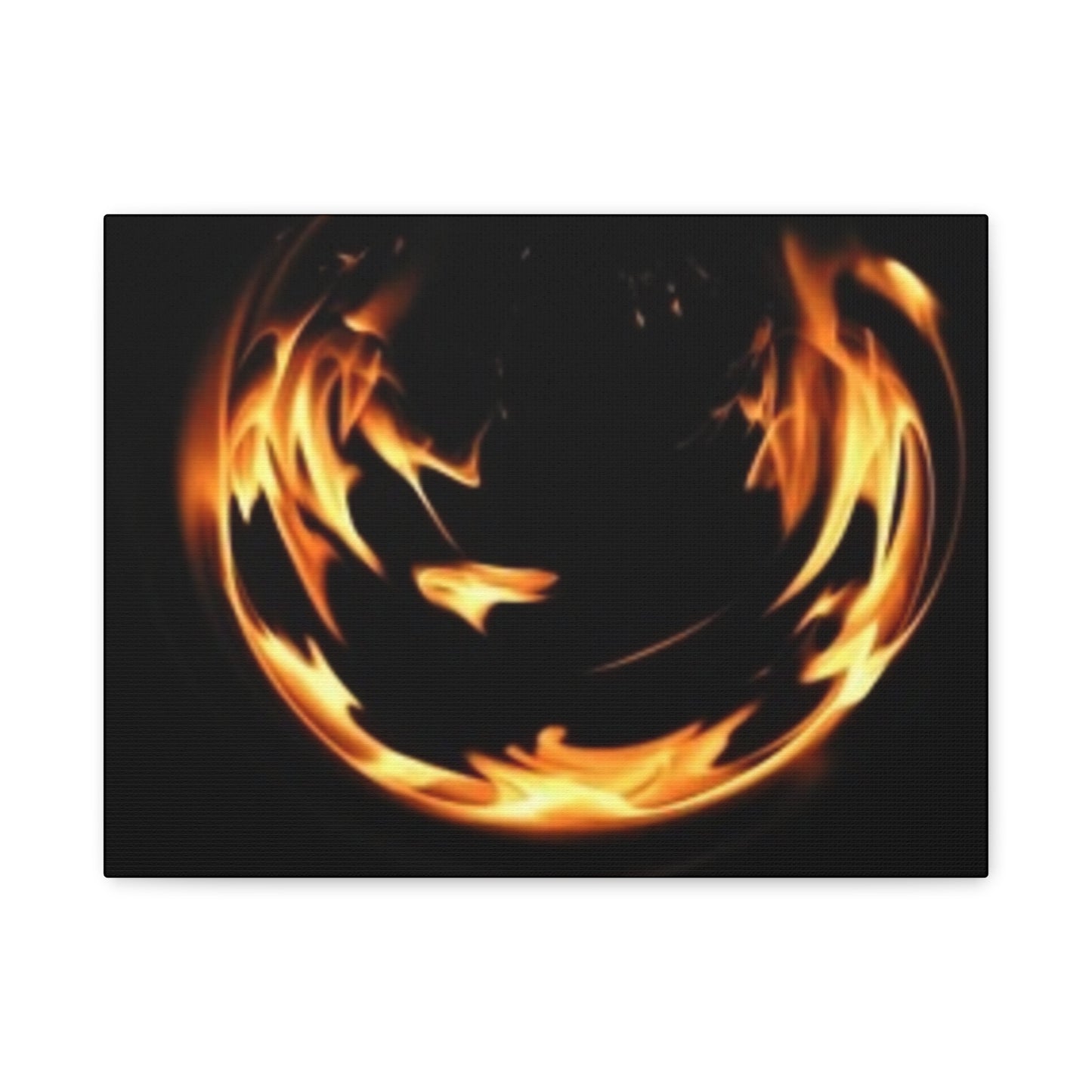 Fire Swirl Matte Canvas Art - Stretched 1.25" Gallery Wrap