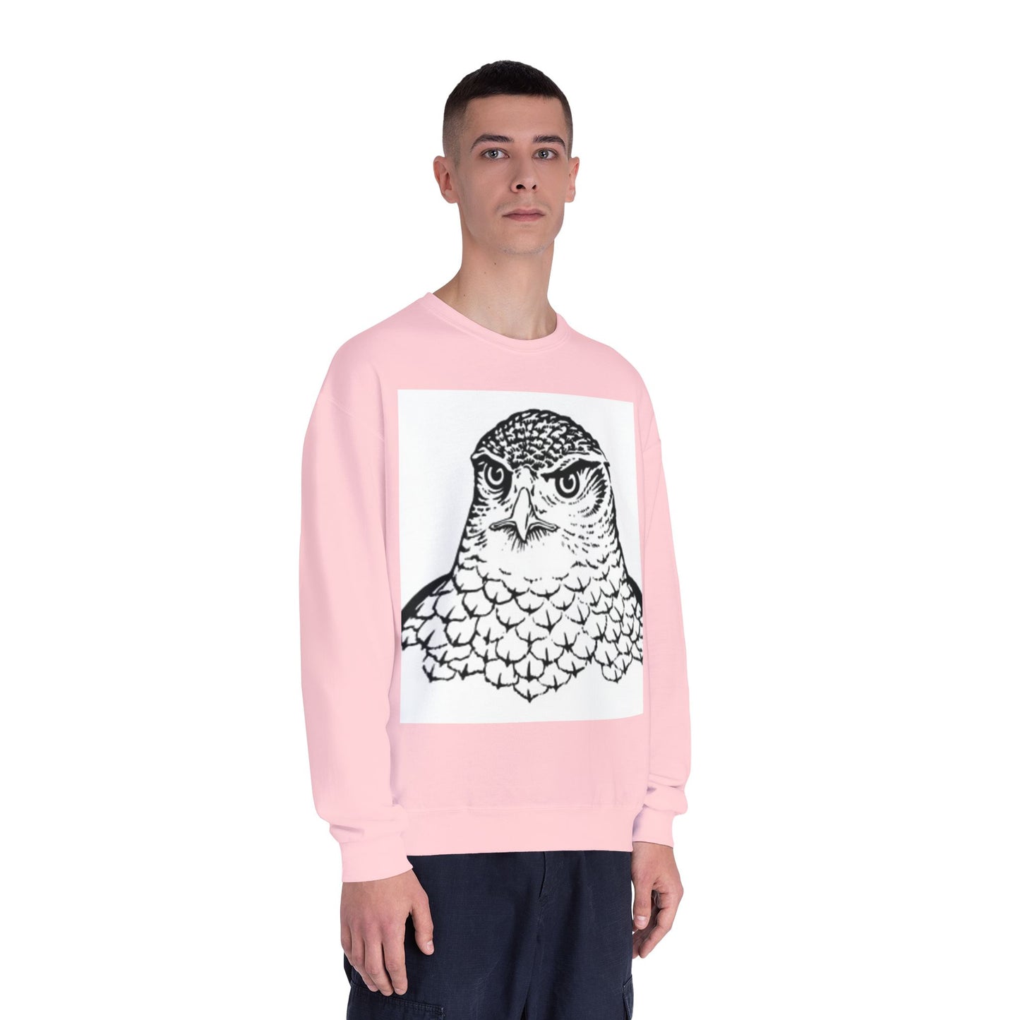 Unisex White Owl Graphic Crewneck Sweatshirt - Cozy & Stylish