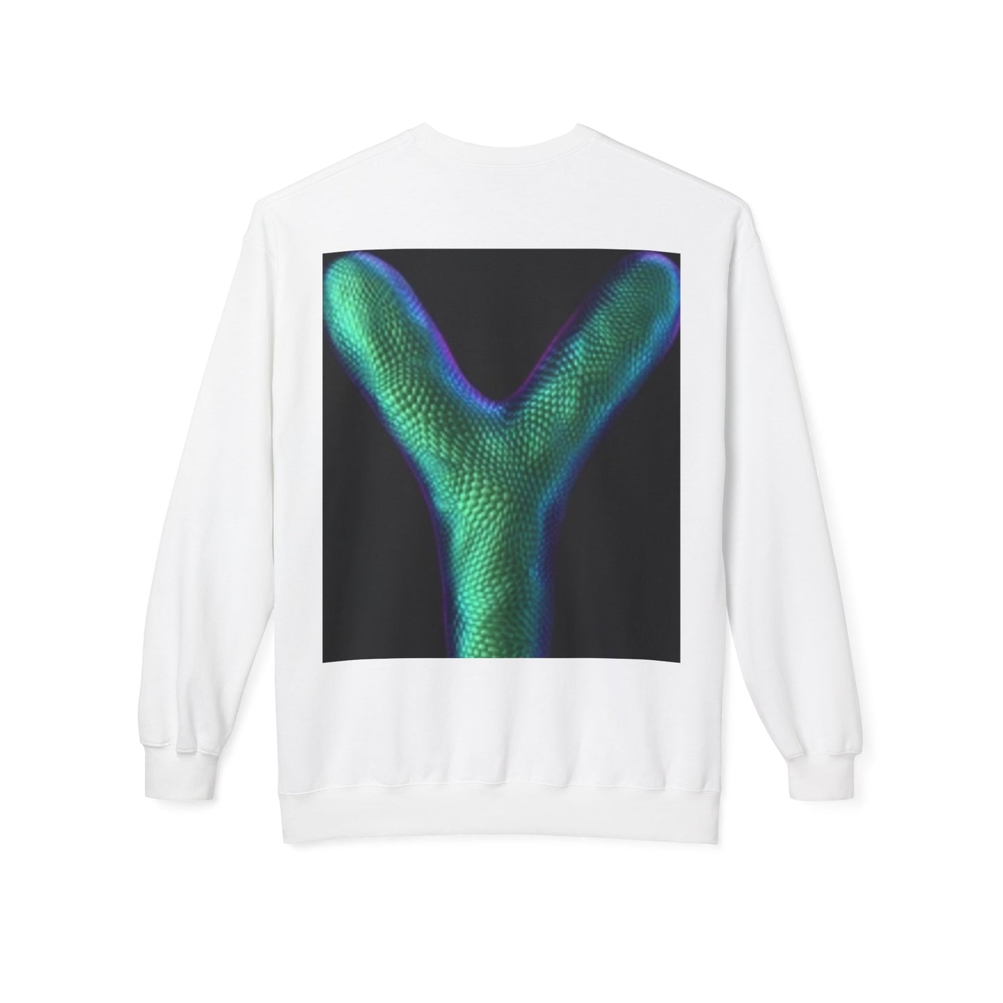 Unisex Y Graphic Fleece Crewneck Sweatshirt - Cozy Modern Style