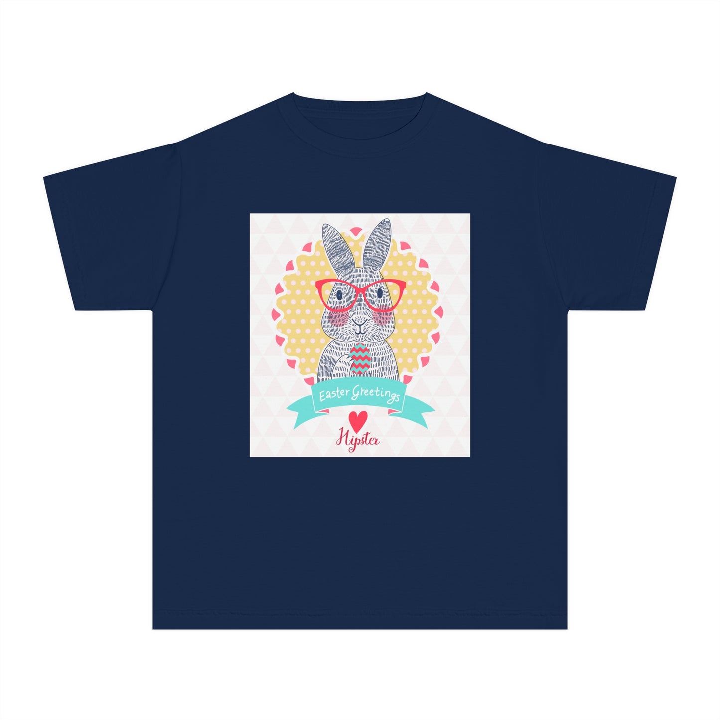 Youth Easter Bunny Tee - 'Easter Greetings' Design