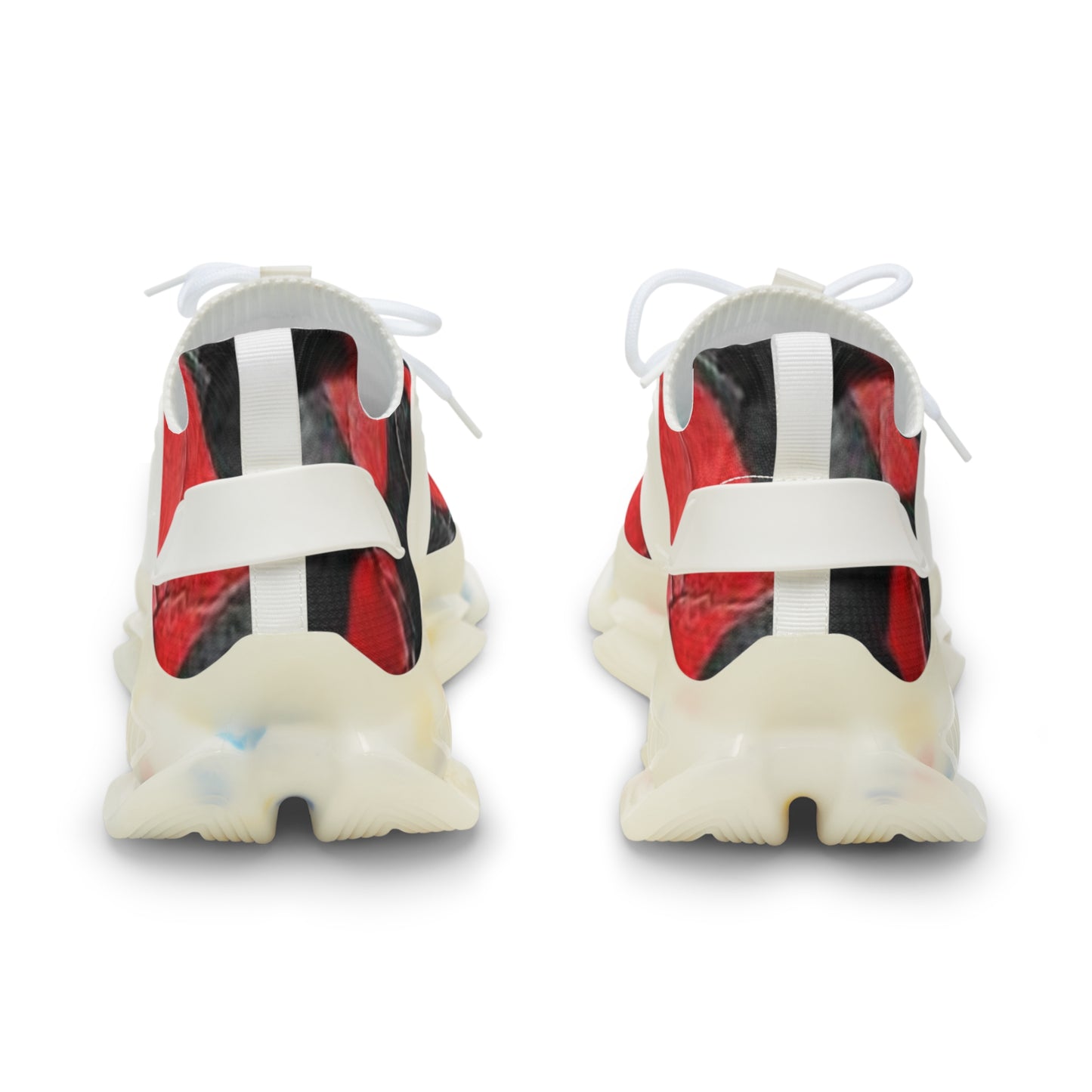 Men's Mesh Sneakers - Bold Red Design for Active Style