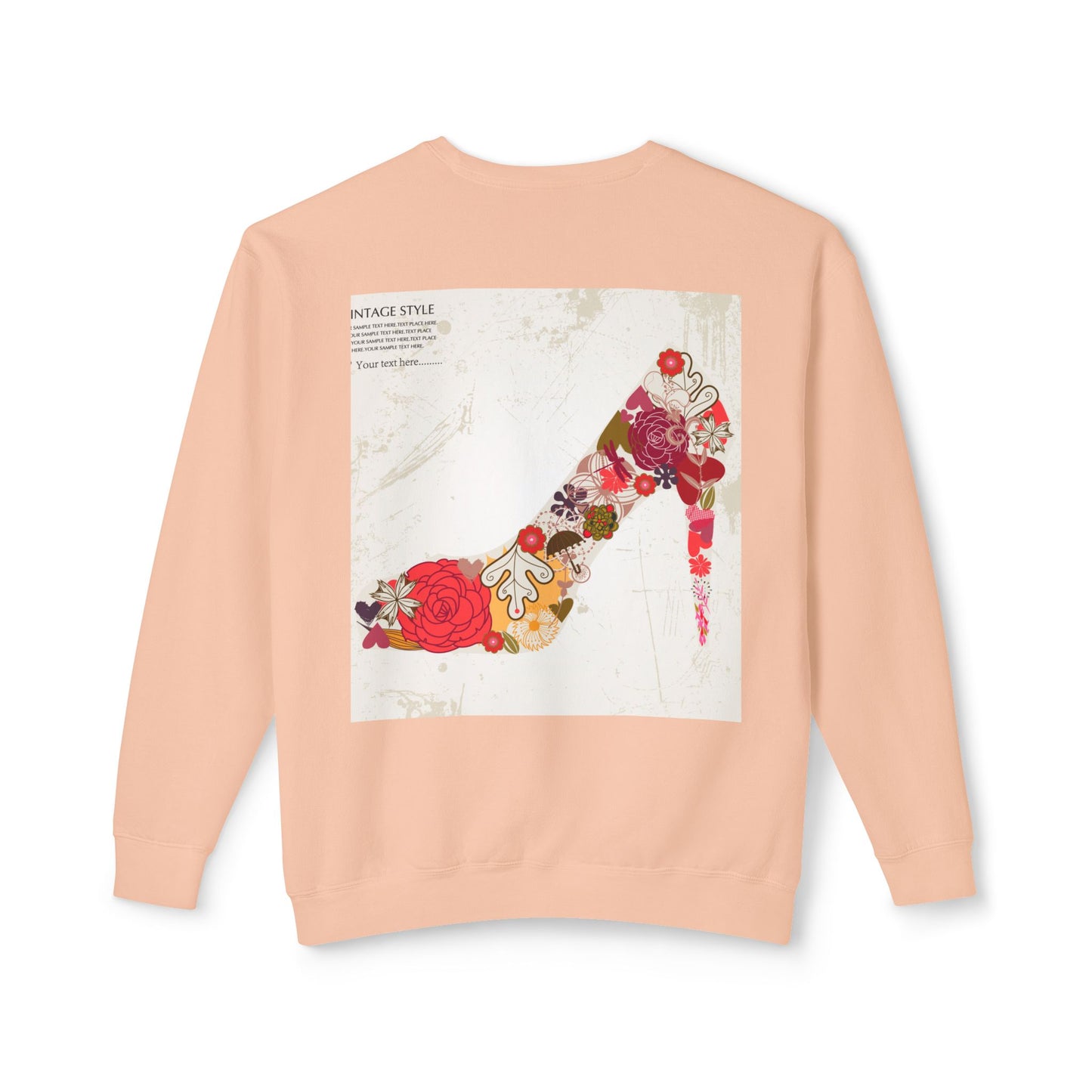 Vintage Floral High Heel Unisex Crewneck Sweatshirt | Stylish & Comfortable