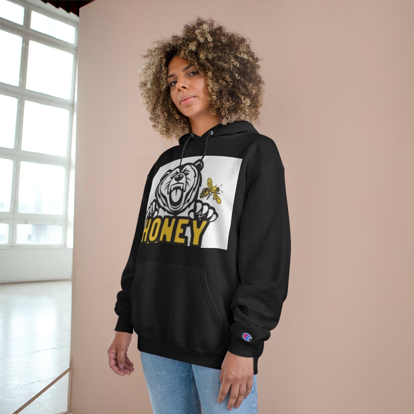 Honey Bear Champion Hoodie - Fun & Cozy Streetwear