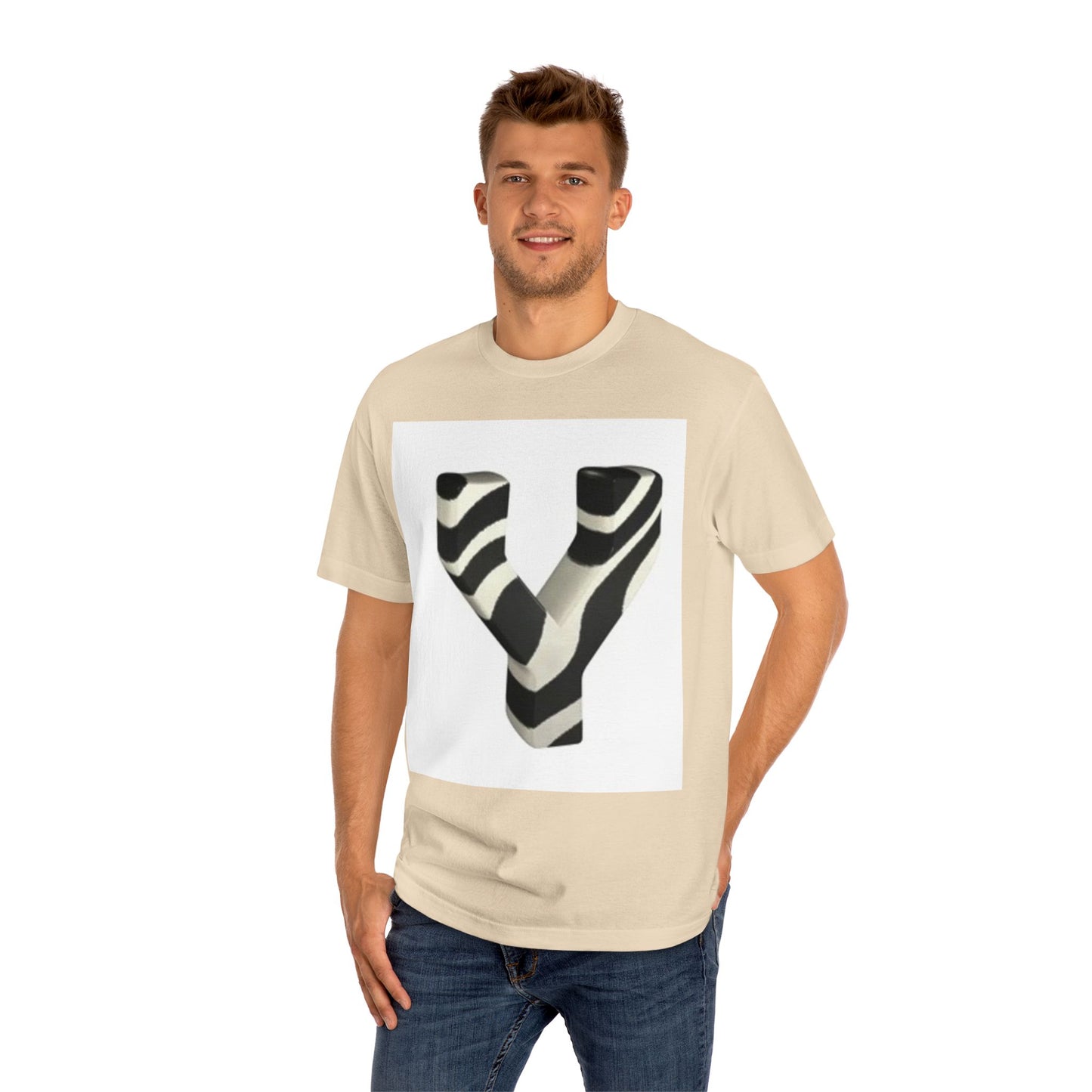 Zebra Print 'Y' Unisex Classic Tee - Casual Fashion Top
