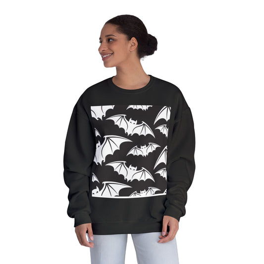 Bats in Flight Unisex Crewneck Sweatshirt - Cozy Halloween Spirit