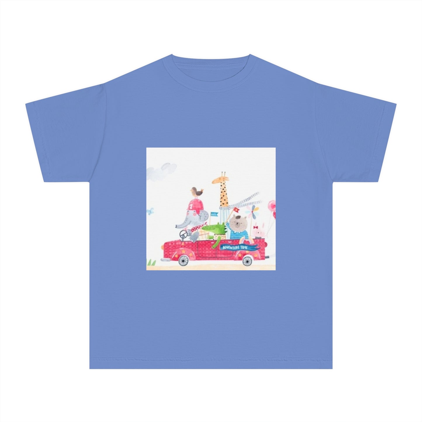 Fun Animal Adventure Youth Midweight Tee - Colorful Kids Tee for Playtime
