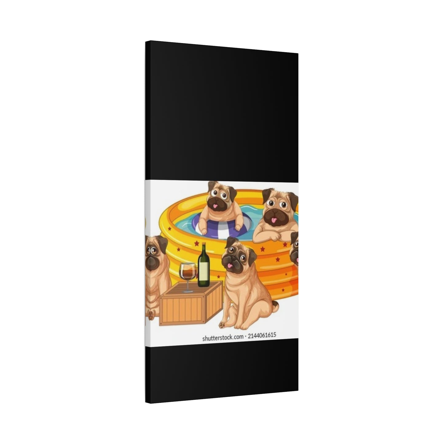 Pug Pool Party Canvas Art - Fun Pet Decor