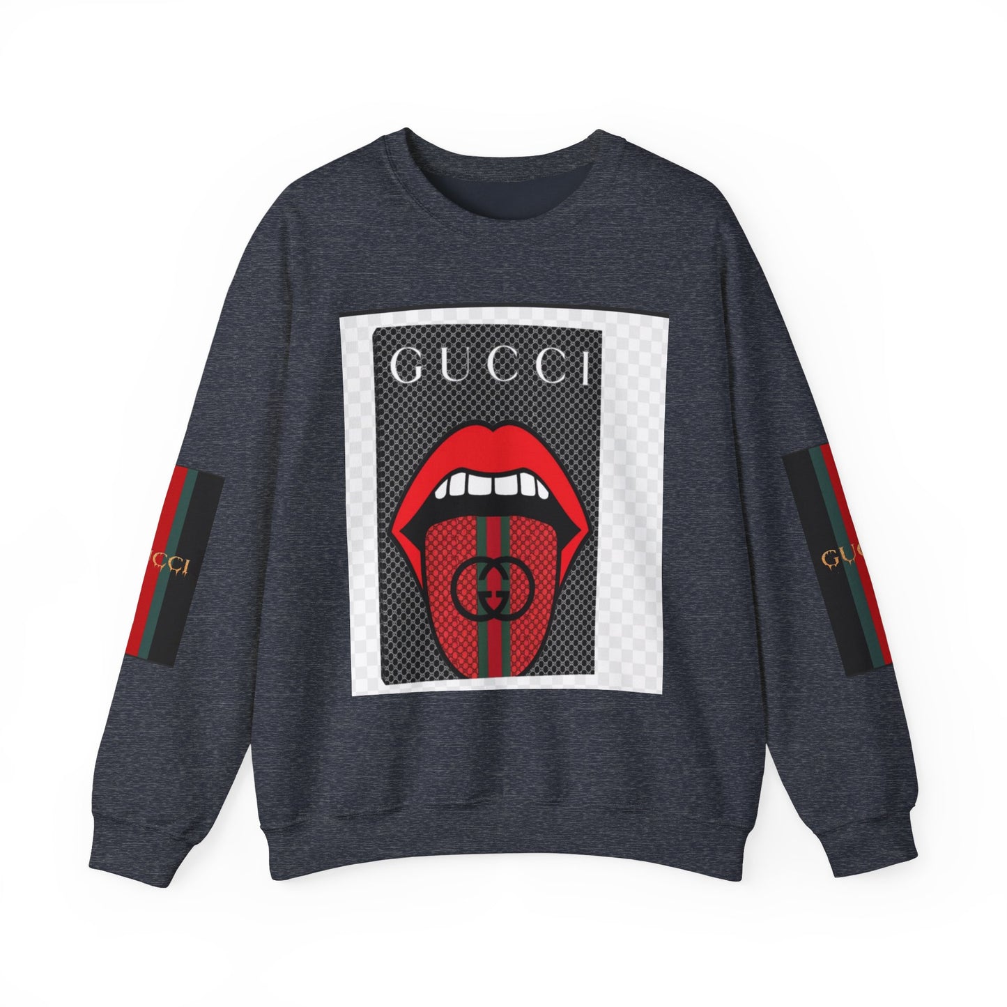 Gucci Inspired Unisex Heavy Blend Crewneck Sweatshirt - Bold Graphic Design