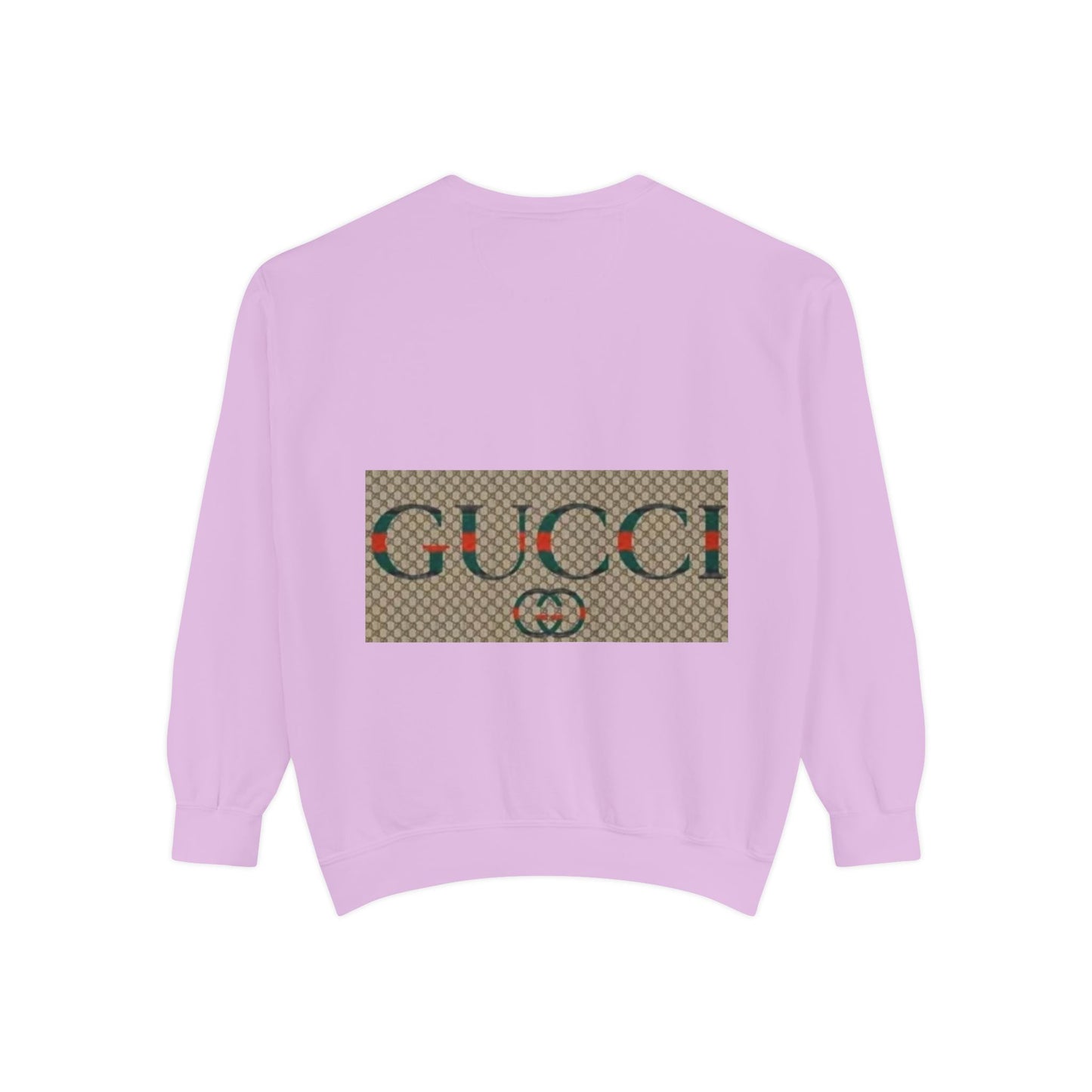 Fashionable Unisex Garment-Dyed Sweatshirt with GUCCI Design