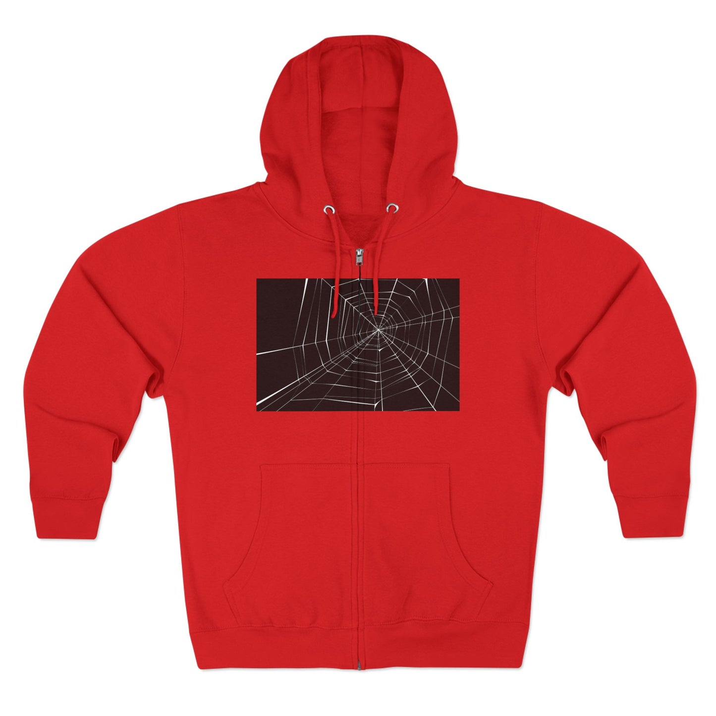 Sleek Spiderweb Unisex Zip Hoodie – Perfect for Halloween or Casual Wear