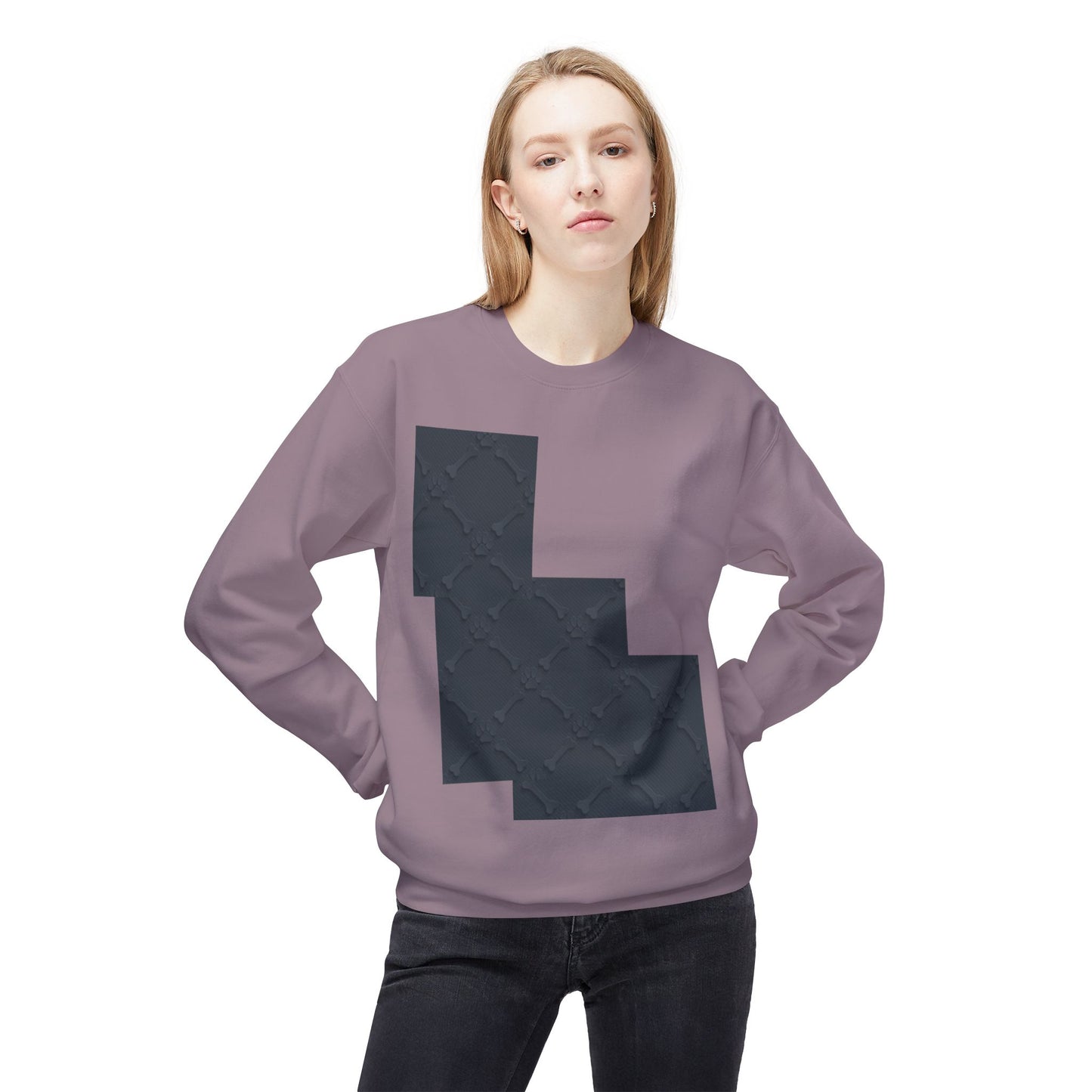 Minimalist Pet-Themed Crewneck Sweatshirt for Animal Lovers