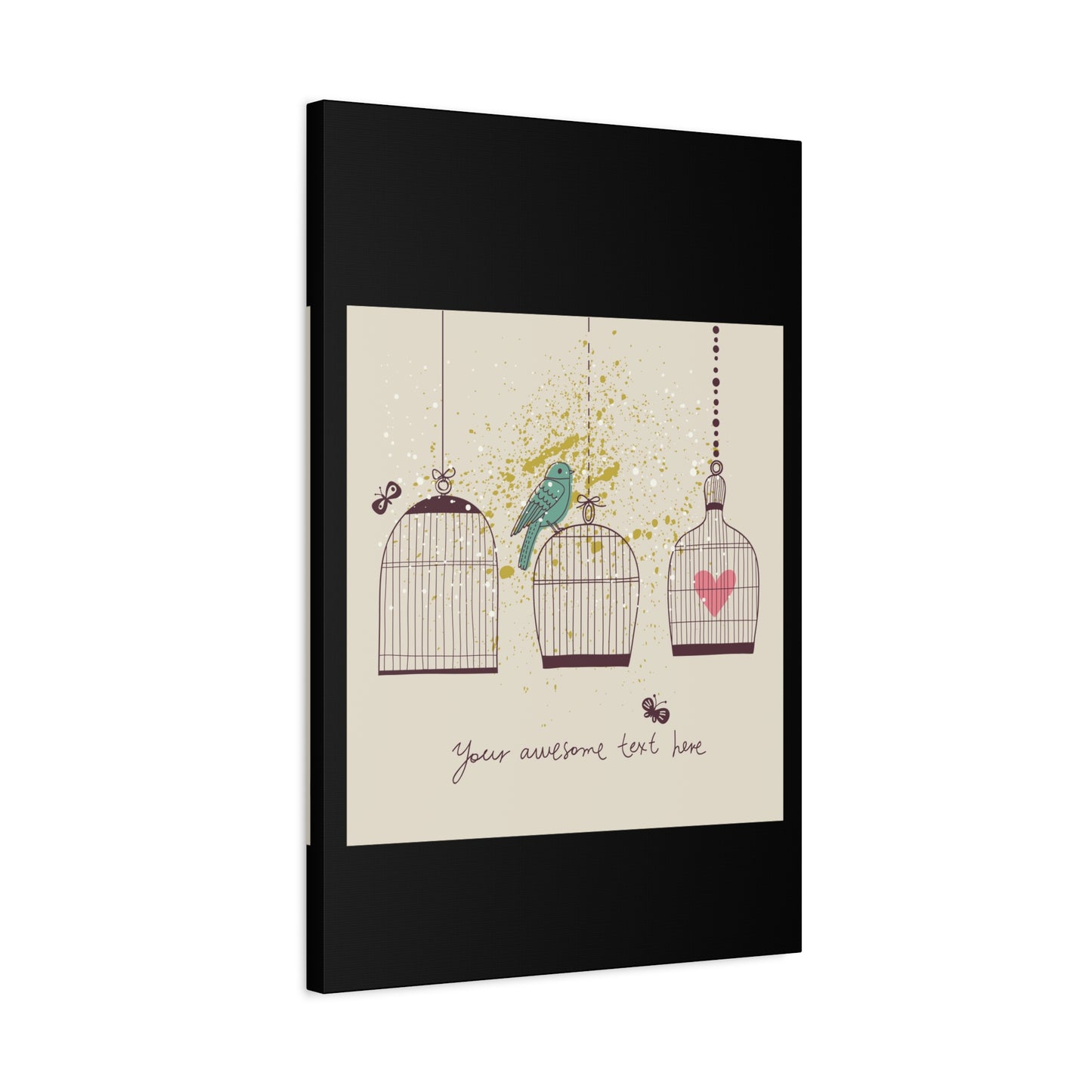 Whimsical Birdcage Canvas Wall Art - Personalized Home Decor