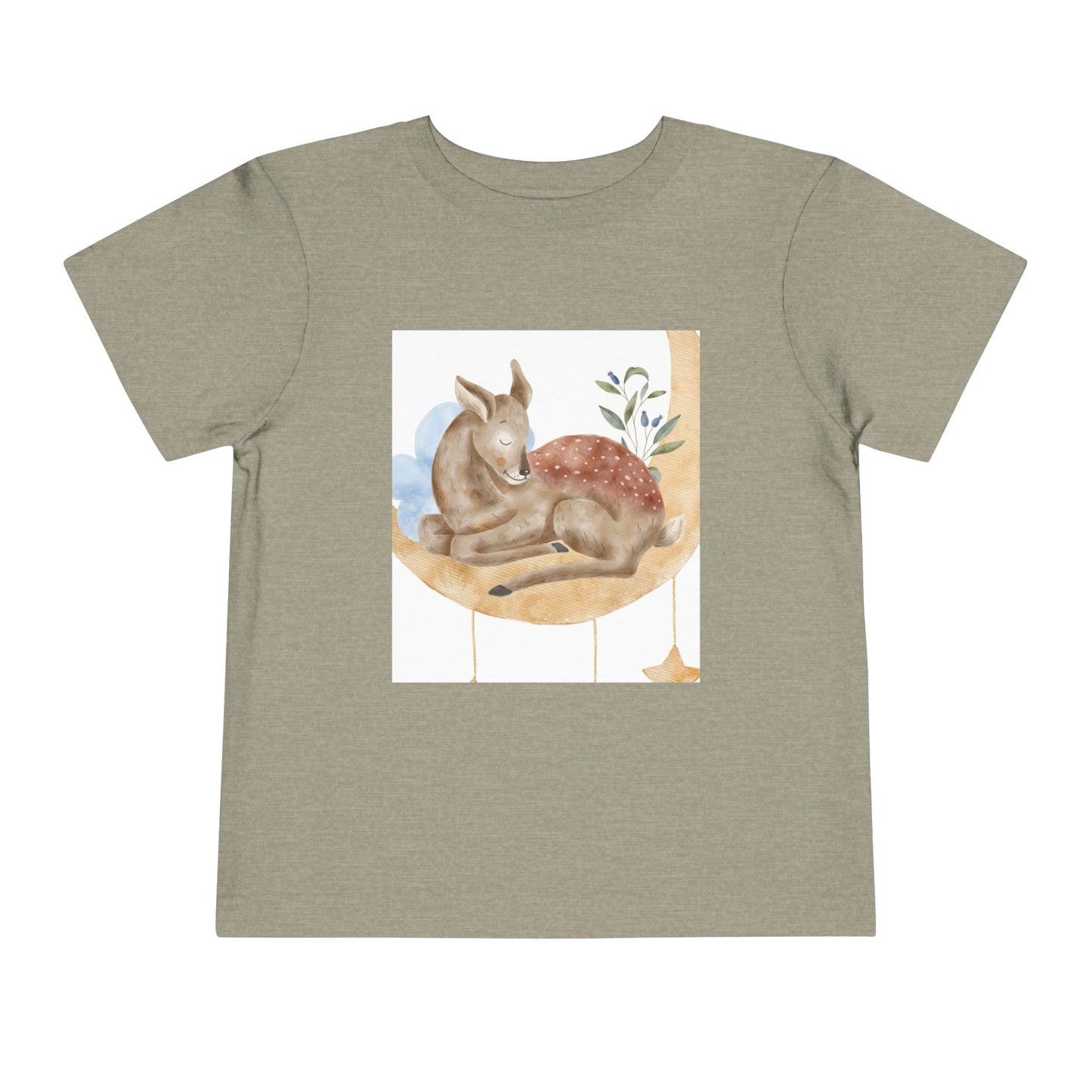 Whimsical Fawn Toddler Tee - Cute Short Sleeve Shirt for Kids