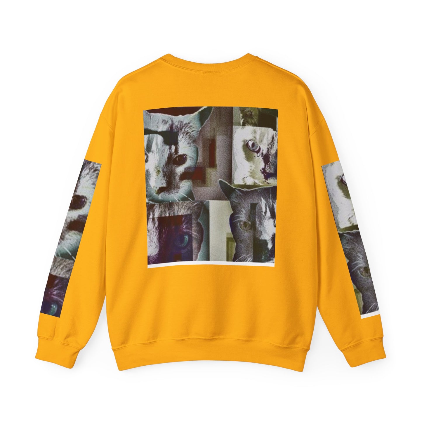 Cozy Cat Lover Crewneck Sweatshirt - Artistic Feline Design