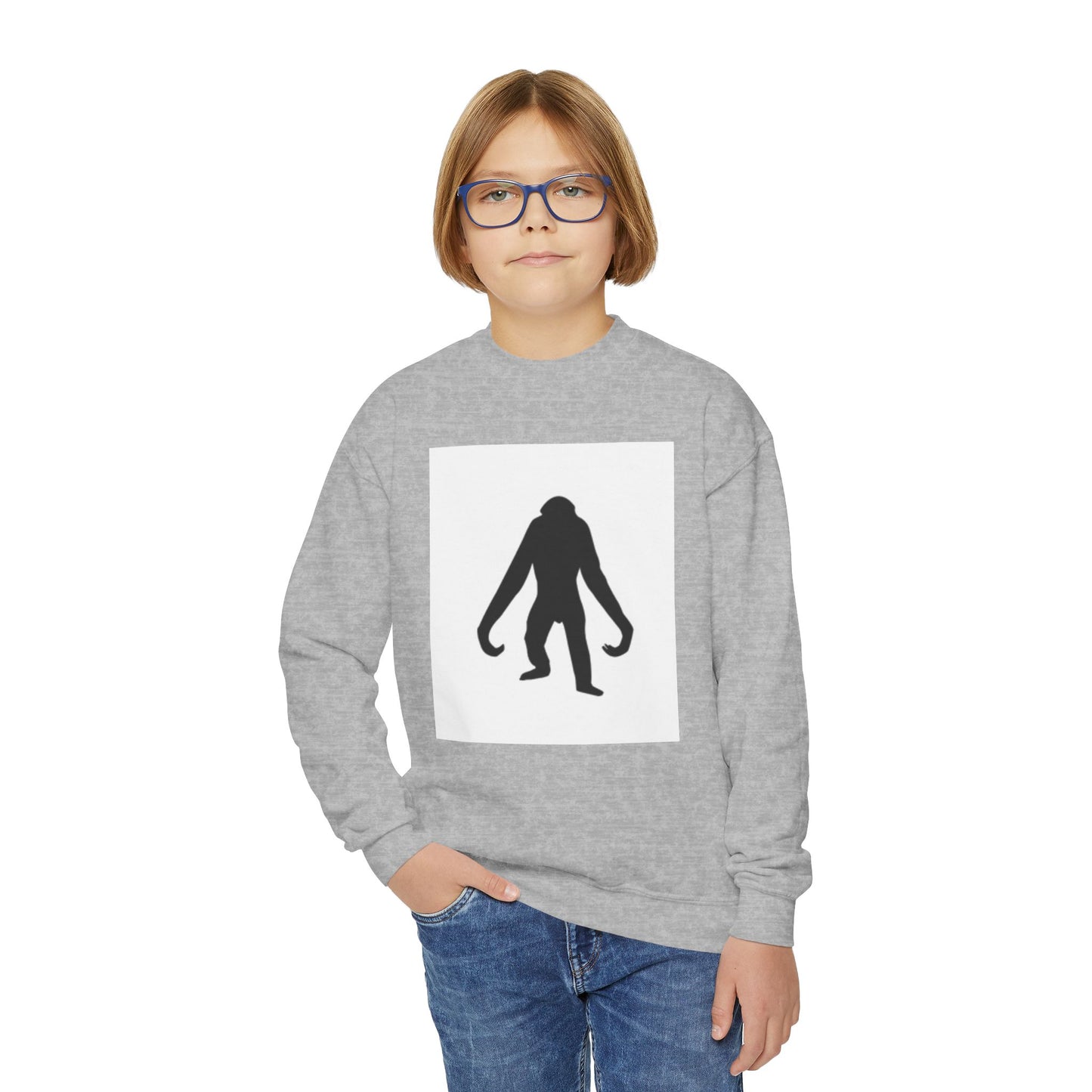 Beach Vibes Youth Crewneck Sweatshirt with Tropical Design