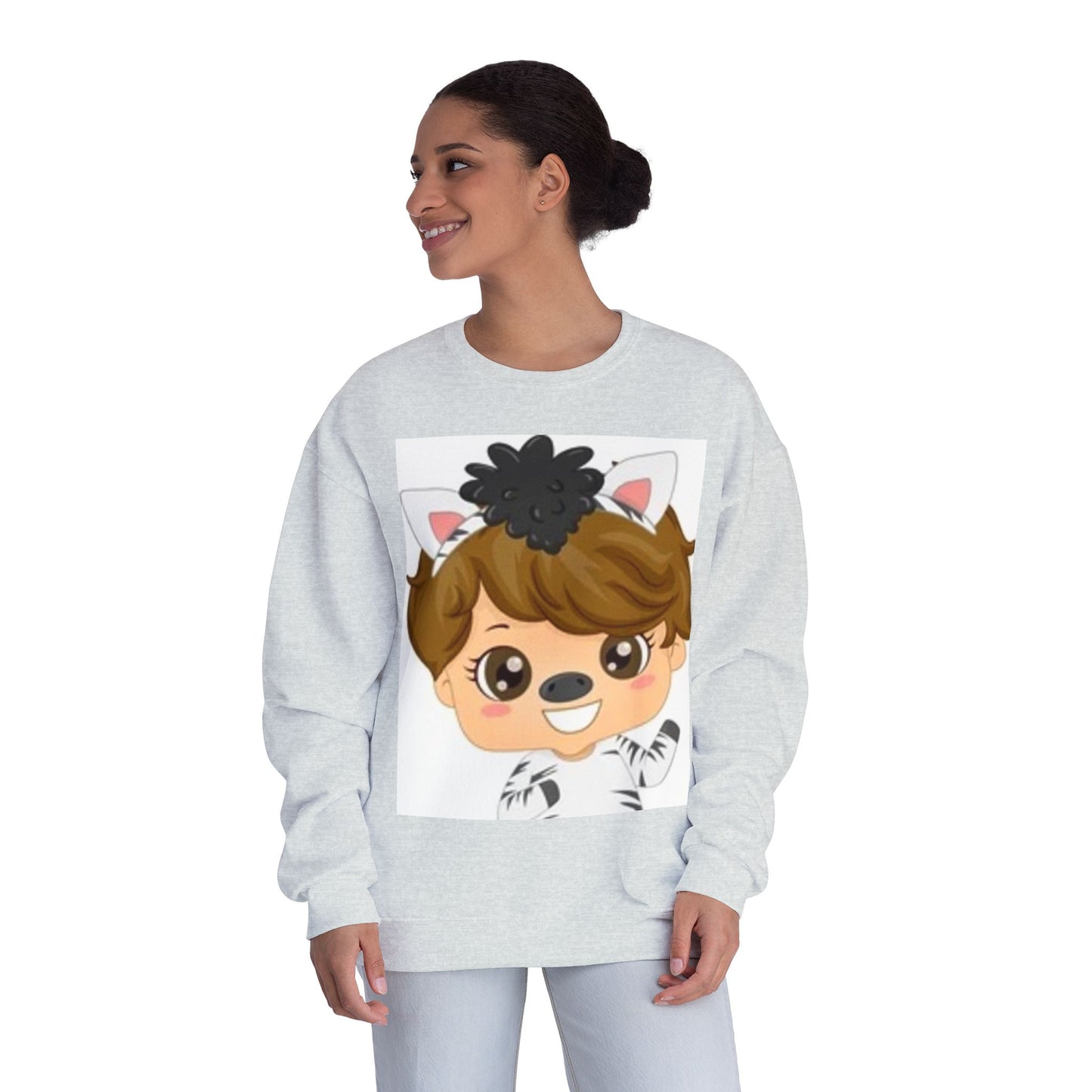 Cute Cartoon Animal Crewneck Sweatshirt for Kids