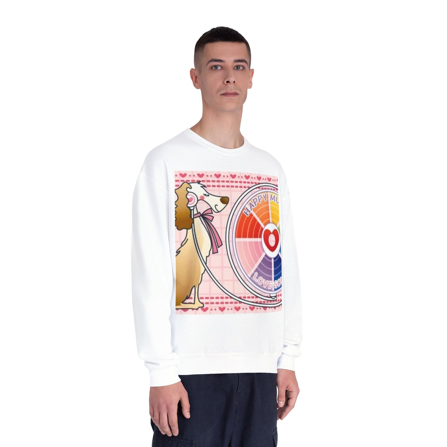 Happy Mood Love Sound Unisex Crewneck Sweatshirt