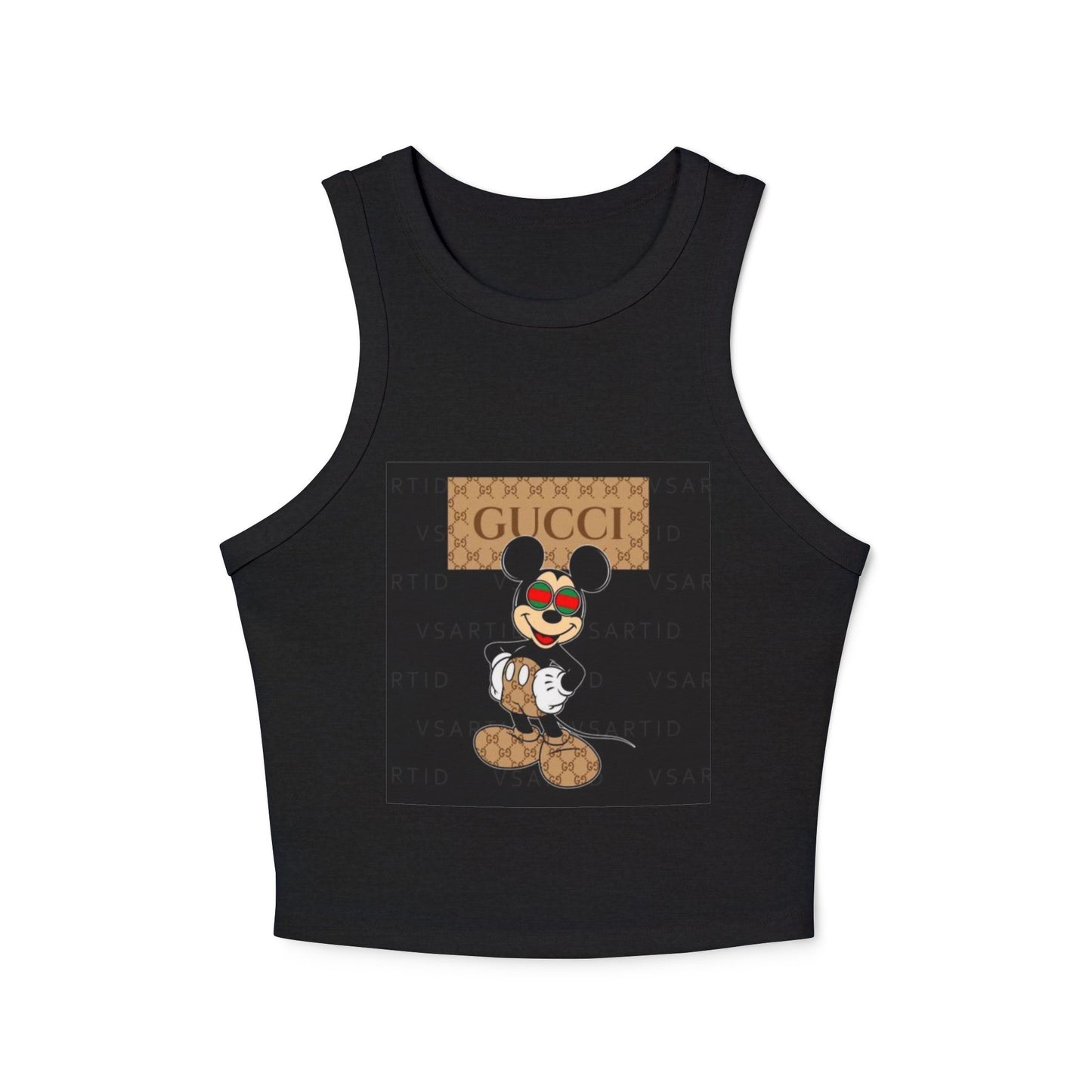 Trendy Women's Micro Rib Racer Tank Top - Stylish and Comfortable for Everyday Wear