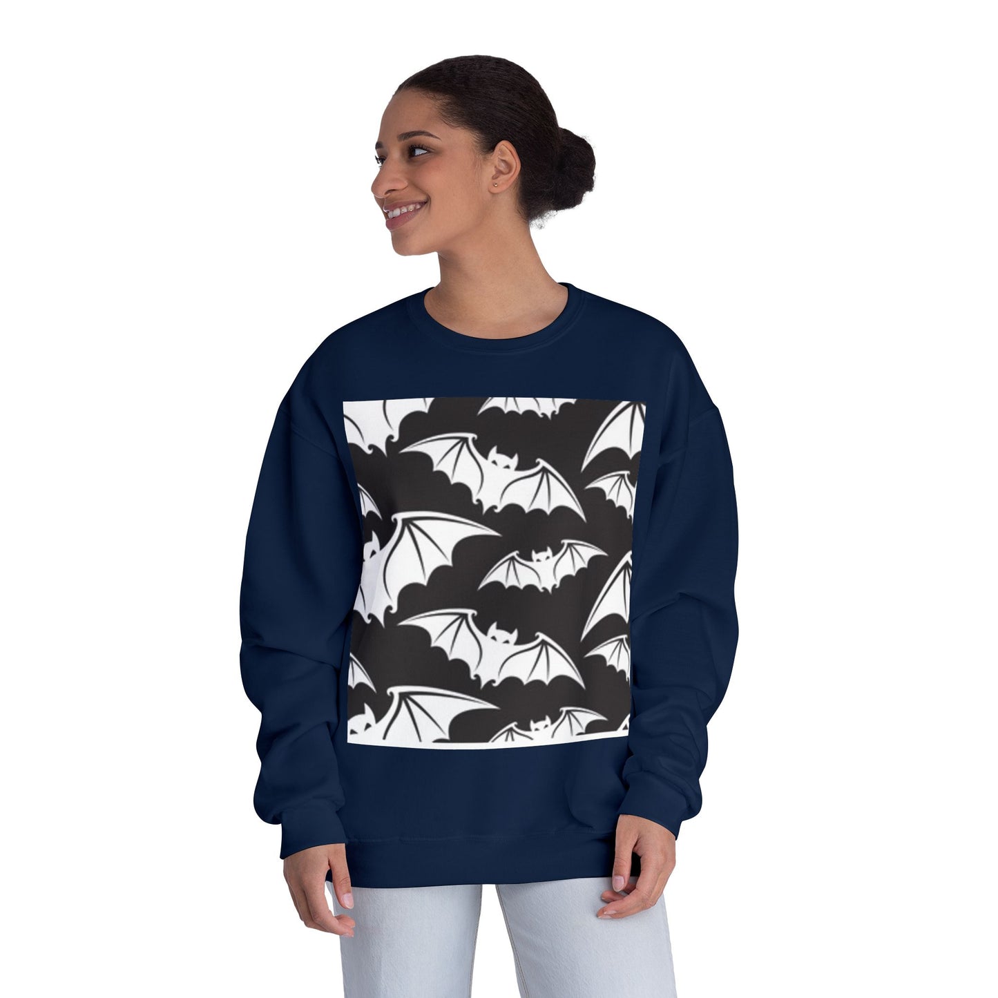 Bats in Flight Unisex Crewneck Sweatshirt - Cozy Halloween Spirit