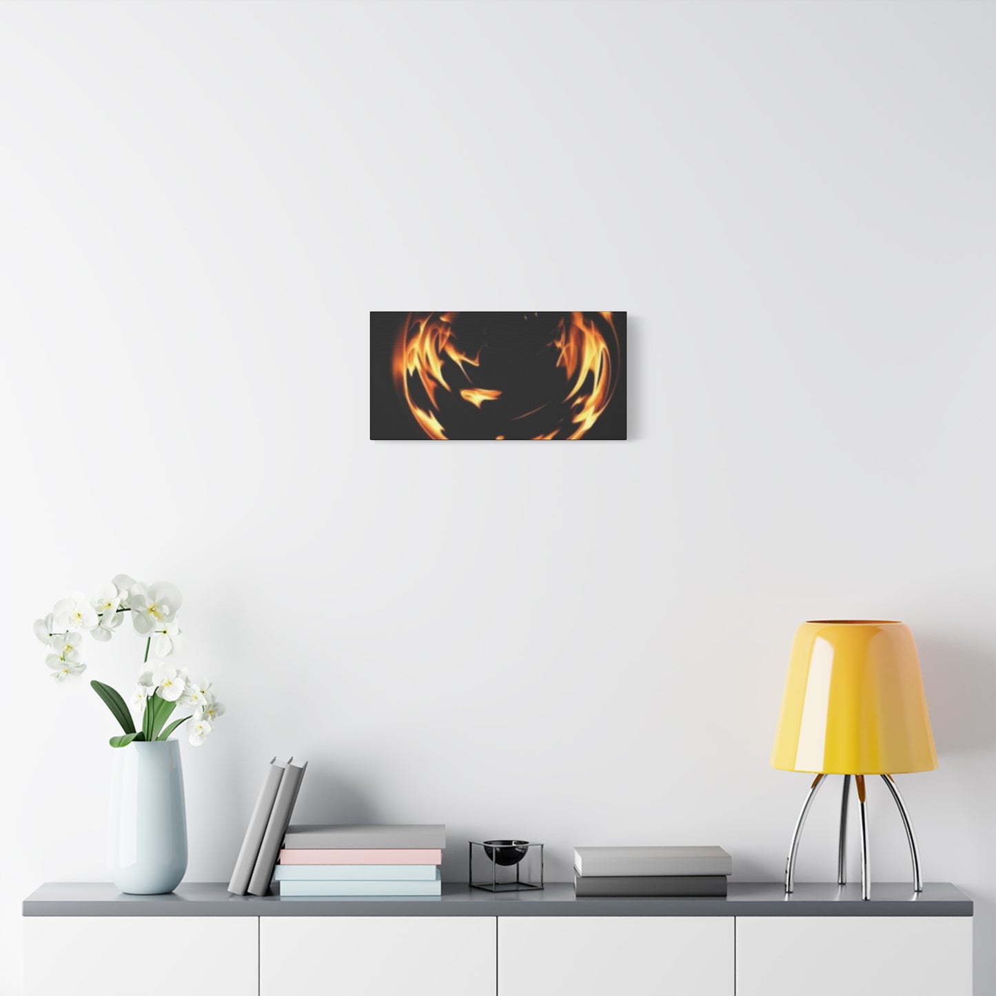 Fire Swirl Matte Canvas Art - Stretched 1.25" Gallery Wrap
