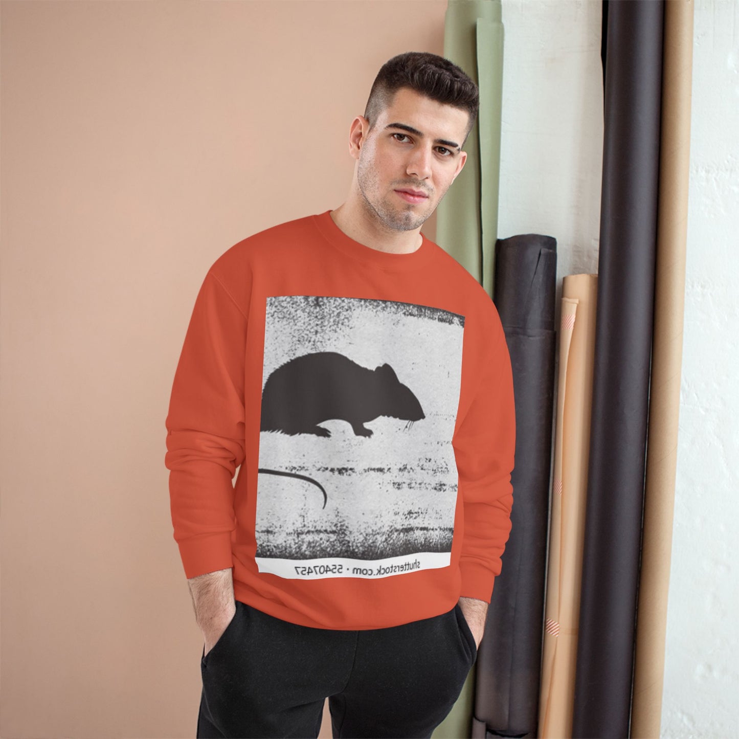 Vintage Style Rat Champion Sweatshirt - Cozy Layer for Animal Lovers