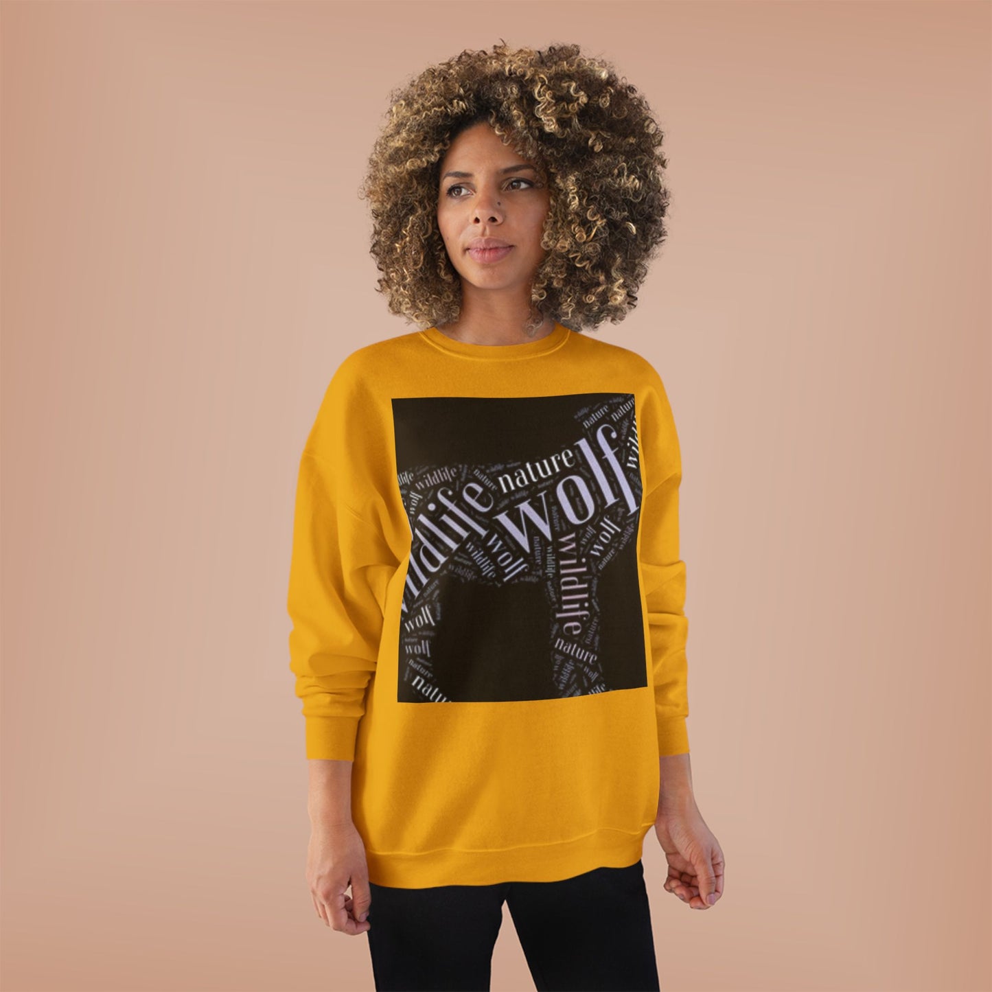Unisex Eco-Friendly Wolf Graphic Crewneck Sweatshirt - Nature Lover Gift