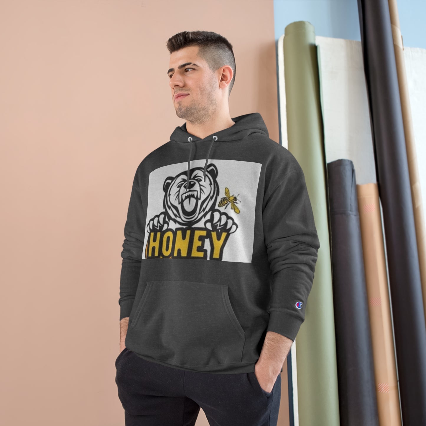Honey Bear Champion Hoodie - Fun & Cozy Streetwear
