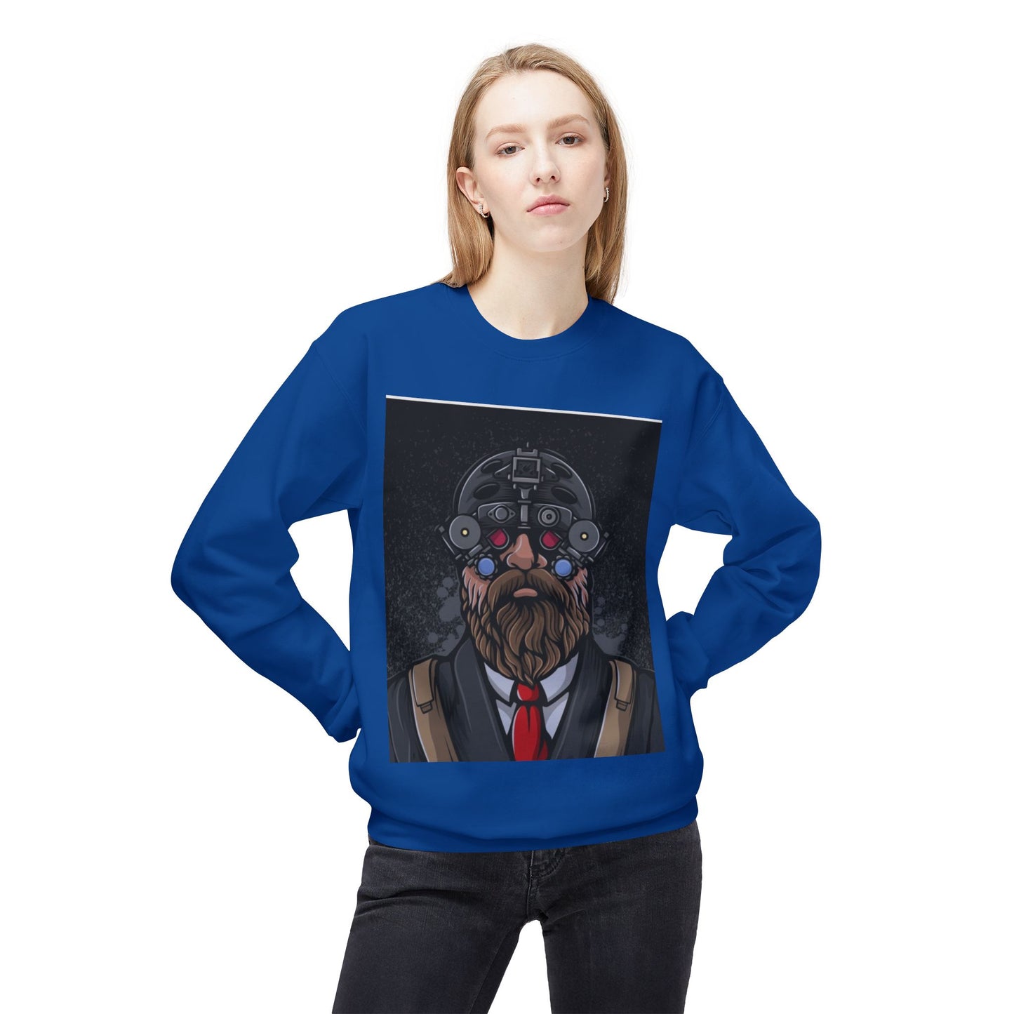 Bearded Tech Enthusiast Crewneck Sweatshirt