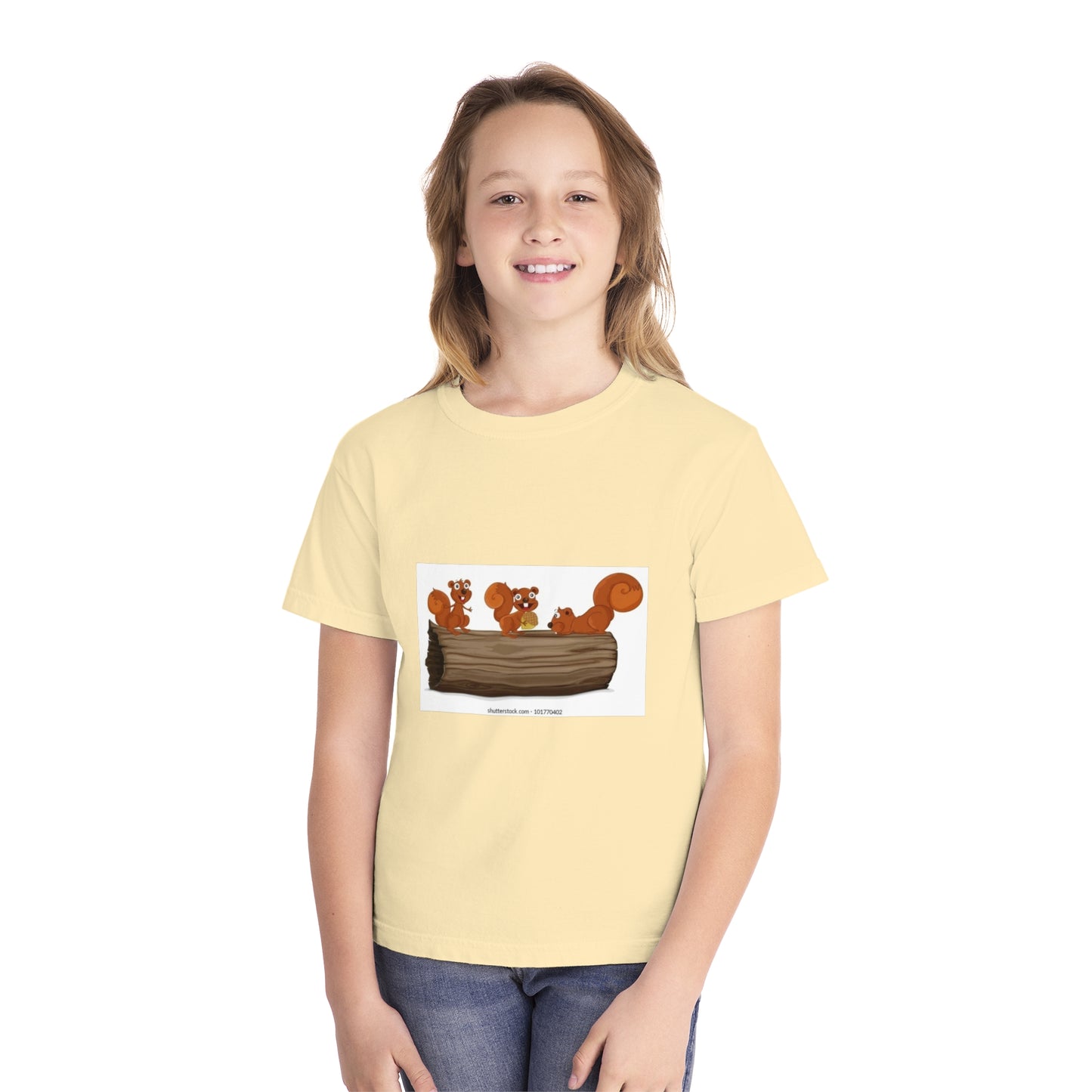 Playful Squirrel Youth Tee - Fun Animal Graphic T-Shirt for Kids