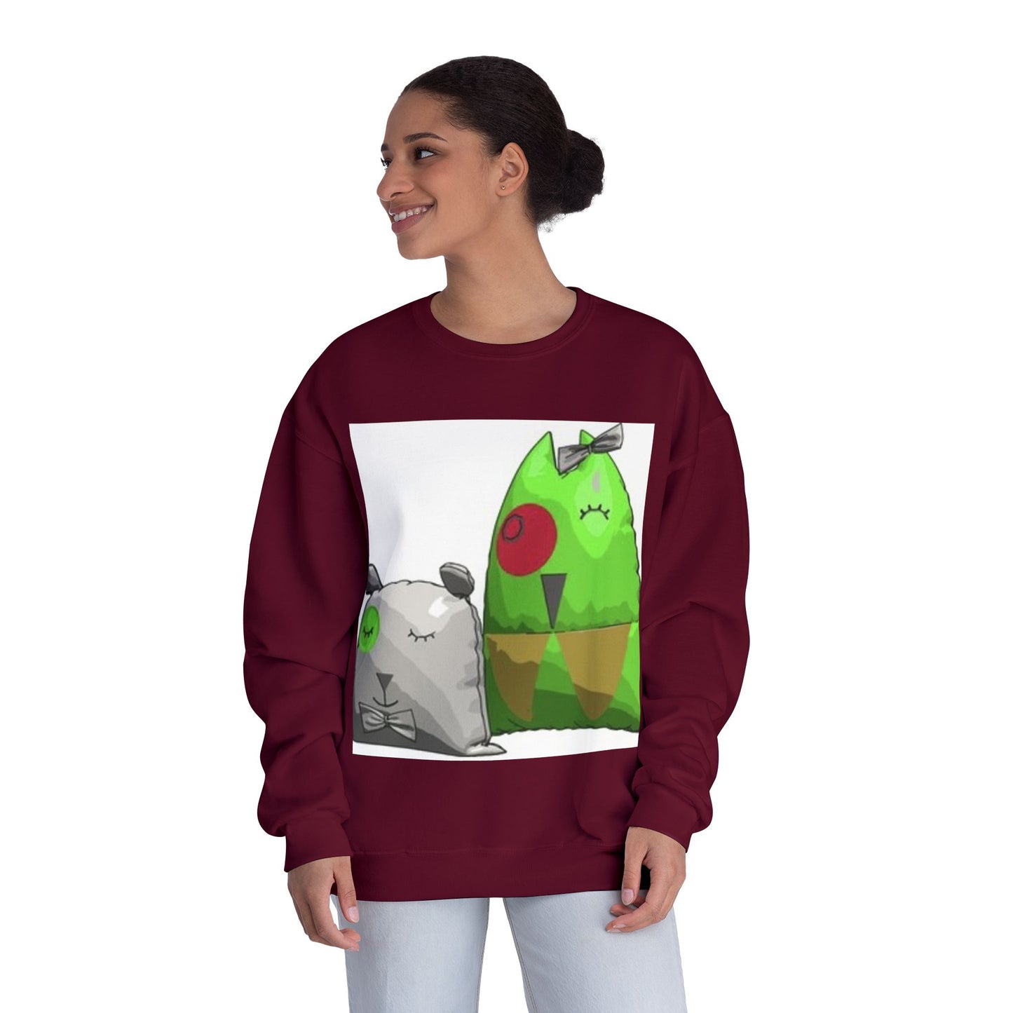 Cute Cartoon Monsters Unisex Crewneck Sweatshirt - Cozy Fun for All Ages