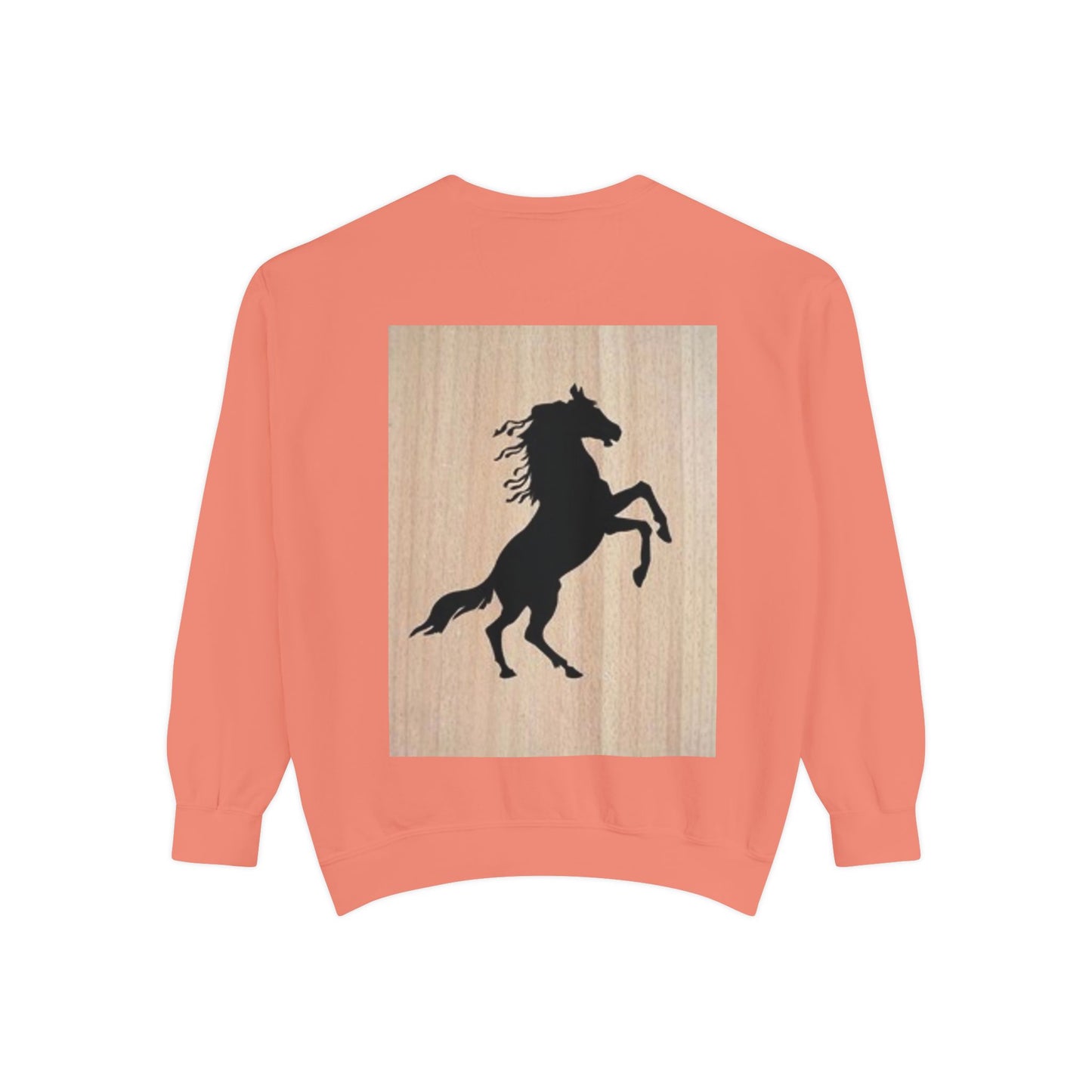 Equestrian Spirit Unisex Garment-Dyed Sweatshirt - Bold Horse Design