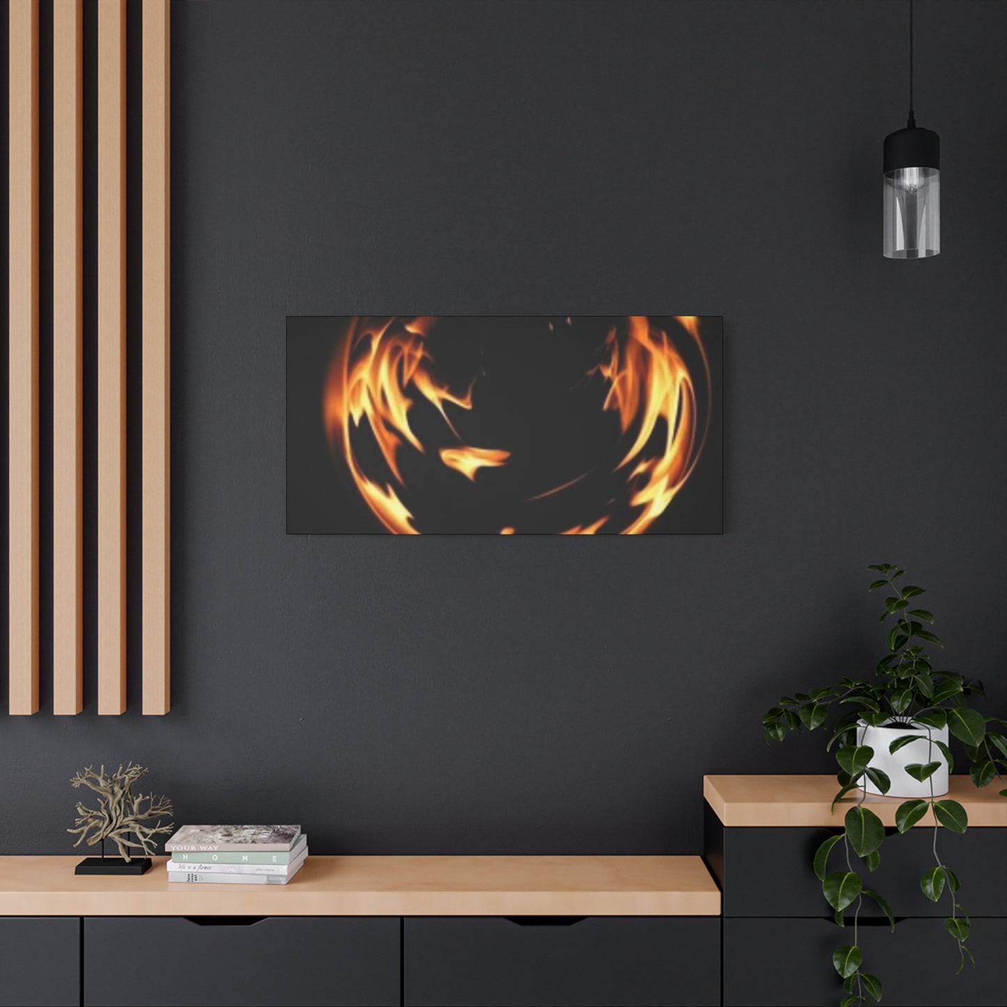 Fire Swirl Matte Canvas Art - Stretched 1.25" Gallery Wrap